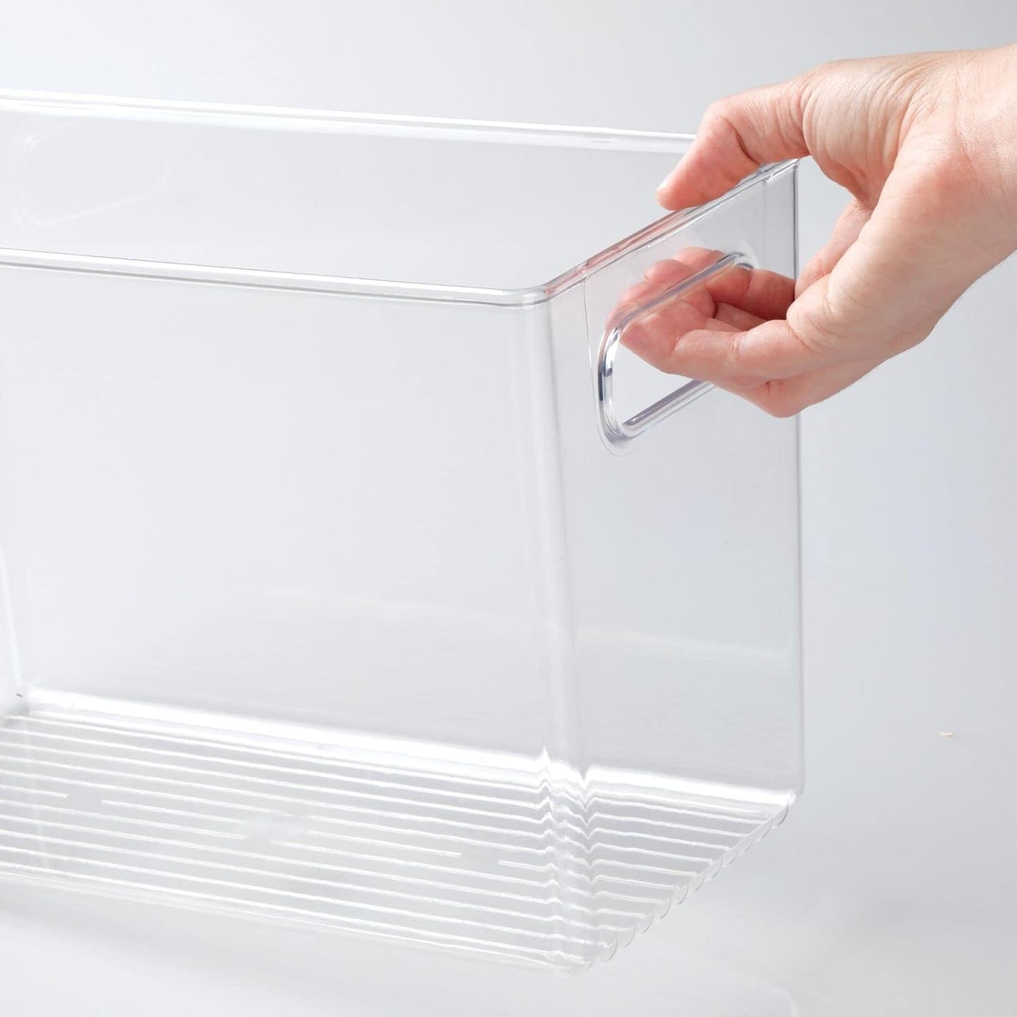Plastic Modern Kitchen, Pantry Food Storage Container Bin w/ Handles - Cabinet, Fridge/Freezer