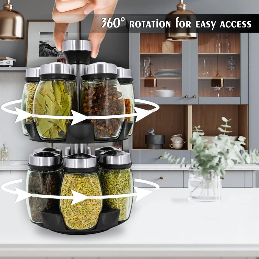 Revolving Spice Rack Organizer Countertop