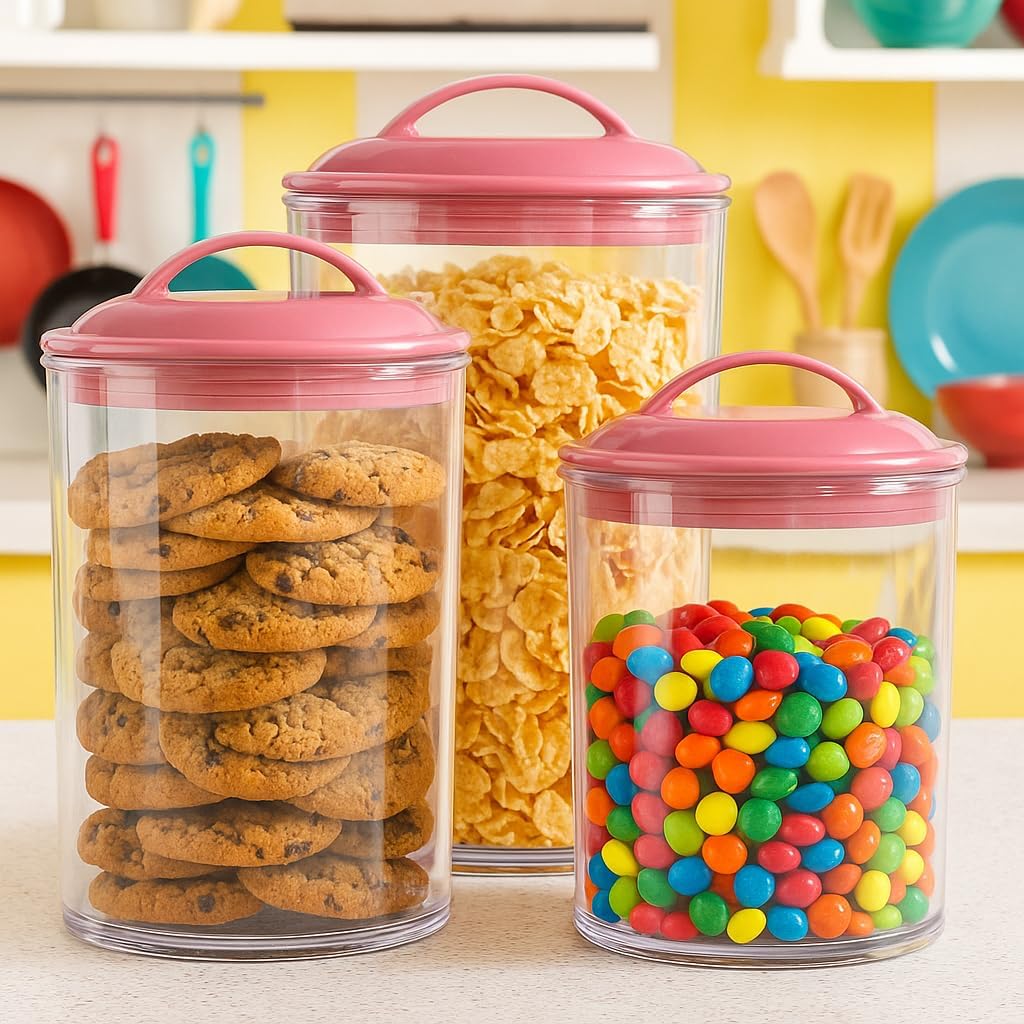 Food Storage Containers, BPA Free Airtight Canisters for Cereal, Pasta, Sugar, Coffee, Flour