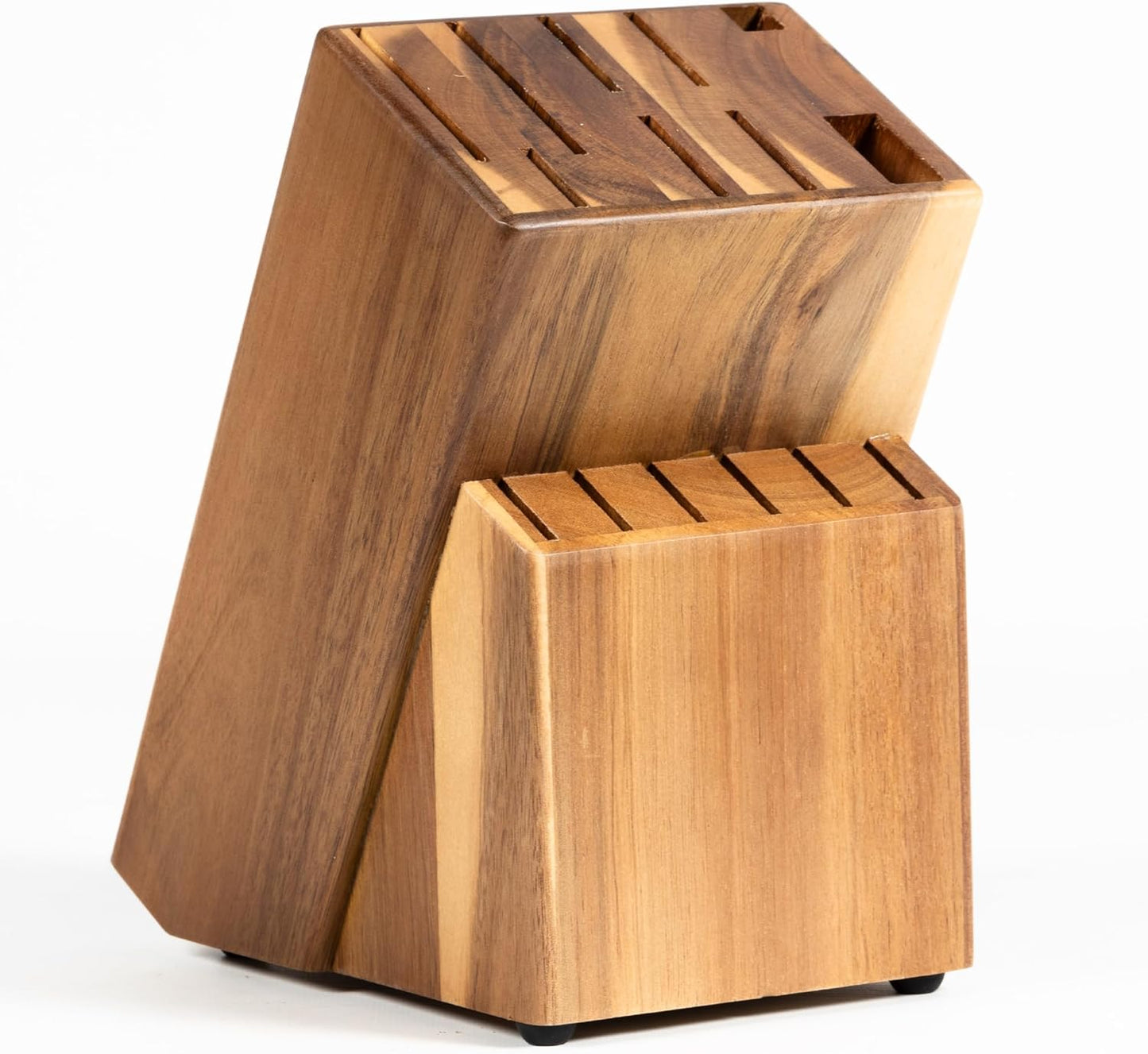 Acacia Wood Kitchen Knife Block - 15 Slots Knife Holder