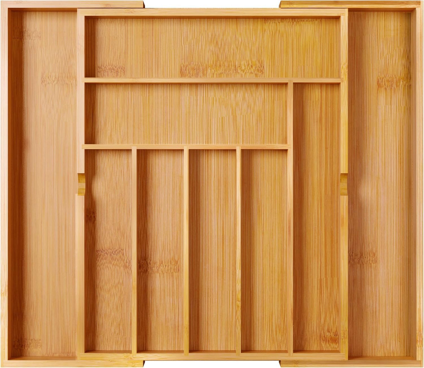 Drawer organizer flatware organizer cutlery tray silverware organizer expandable adjustable bamboo drawer organizer kitchen bathroom