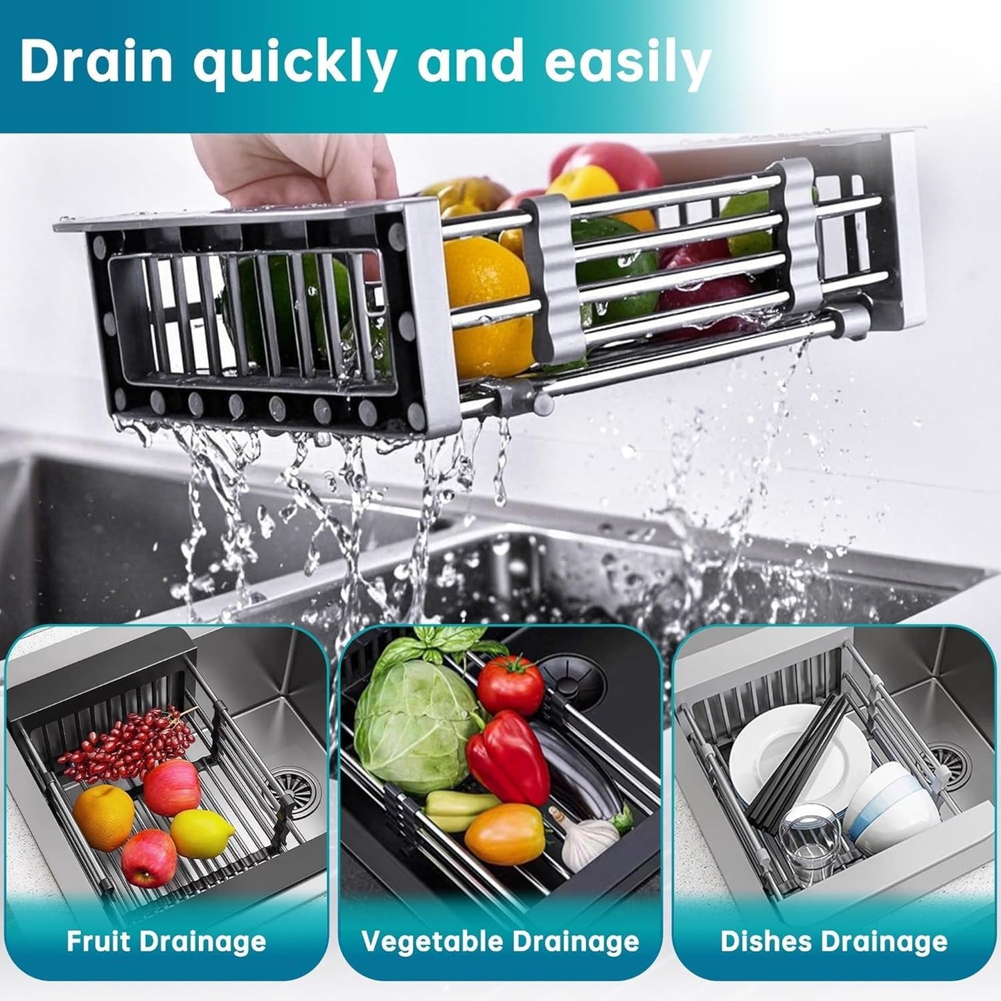 Dish Drying Rack, Over The Sink Dish Drying Rack