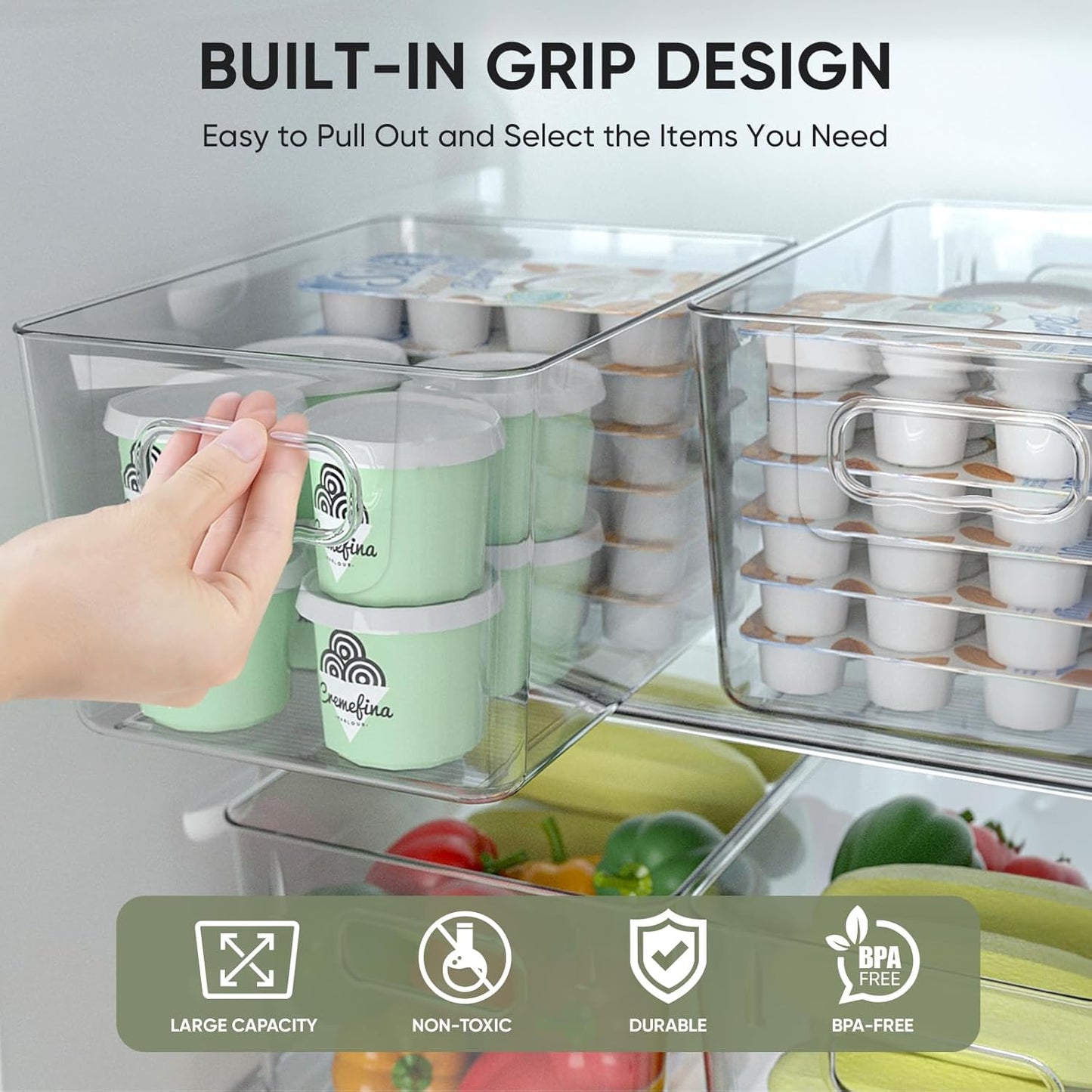 Clear Plastic Storage Bins, Pantry Organization
