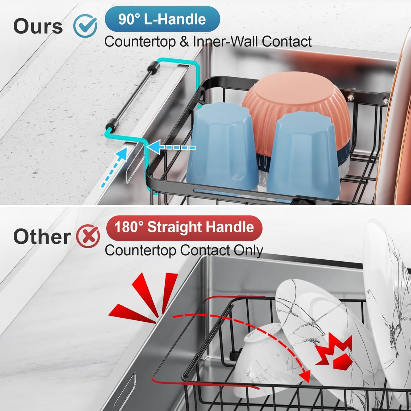 Expandable Dish Drying Rack for Kitchen Sink