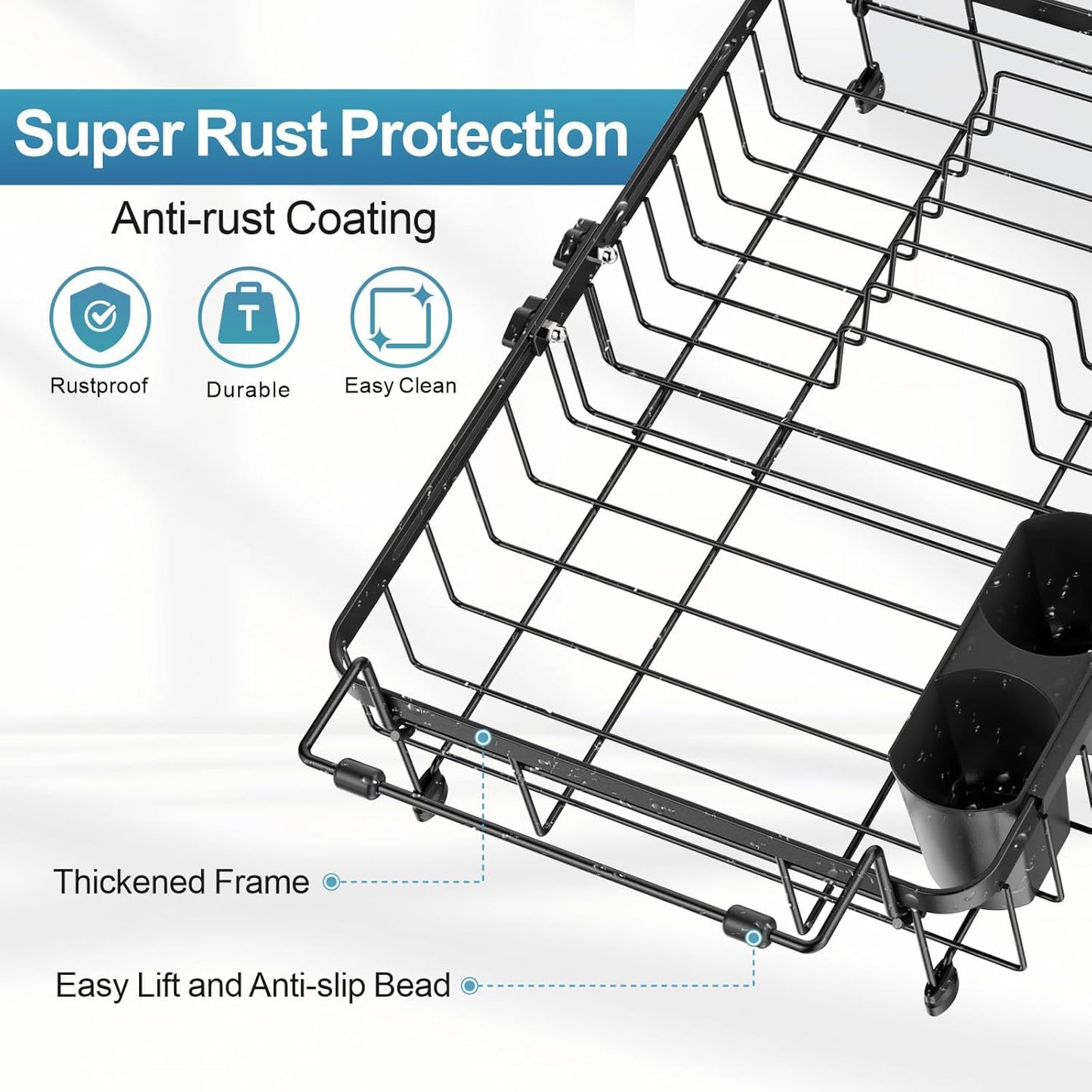 Expandable Dish Drying Rack for Kitchen Sink