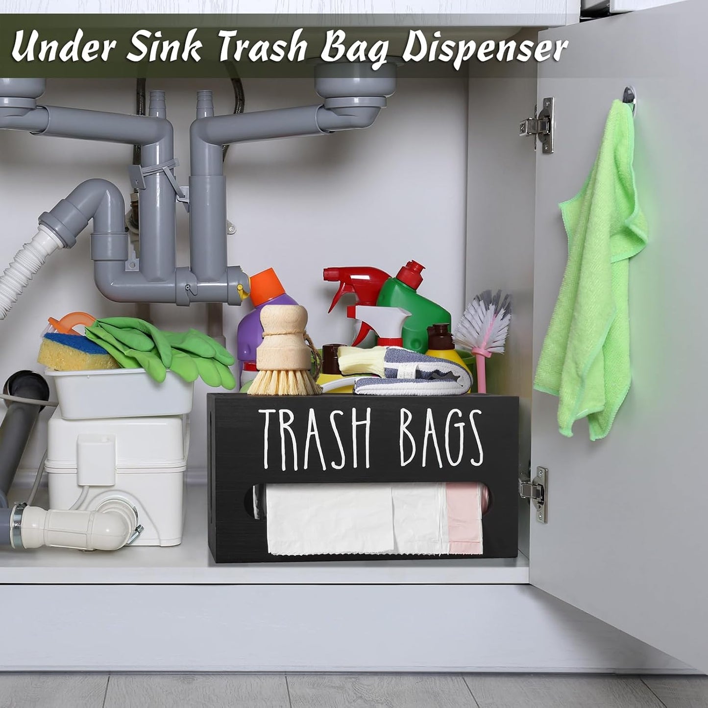 Trash Bag Dispenser, Trash Bag Holder Wall Mount