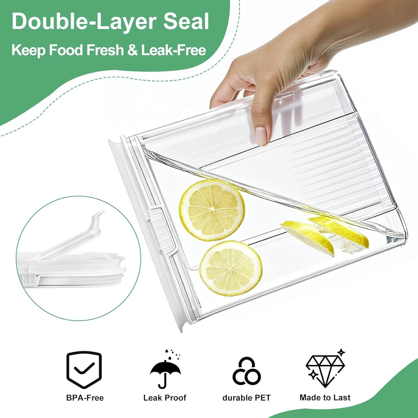 Cereal Containers Storage, 3 PCS PET Airtight Food Storage Containers With Lids (4L/135.2oz) For Kitchen Pantry Cabinet Organization, Plastic Clear BPA-Free Canister Set For Dry Food Flour Sugar Rice