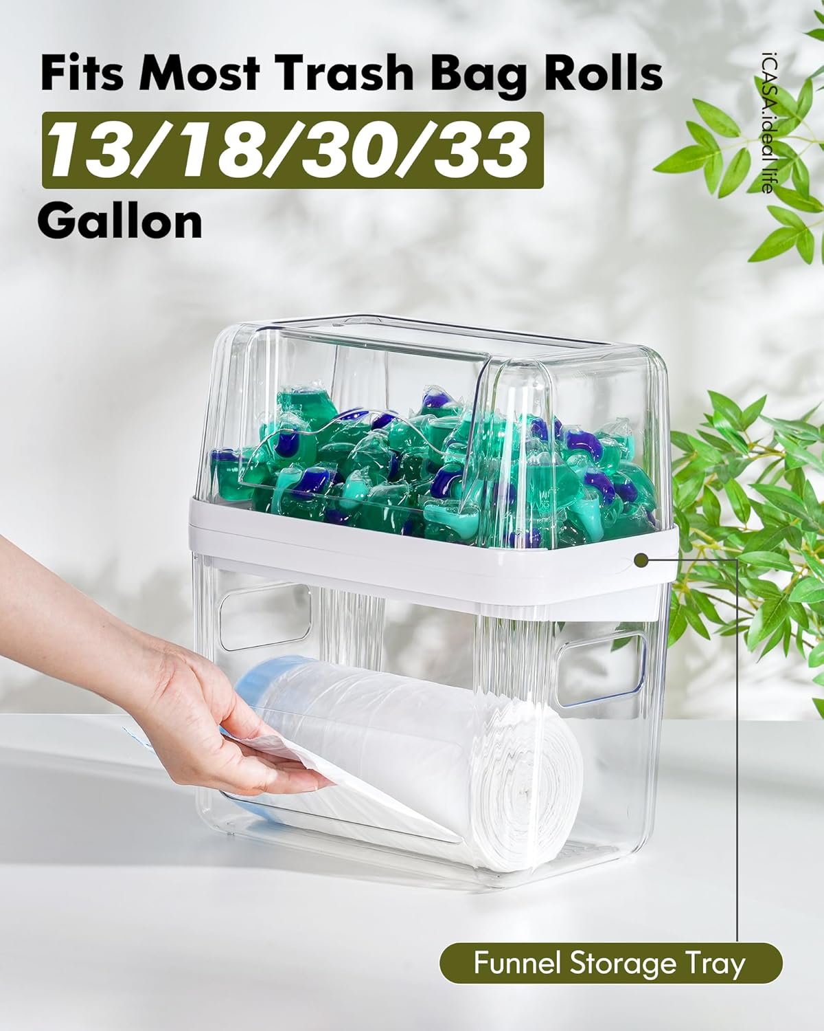 Trash Bag Dispenser Dishwasher Pod Organizer
