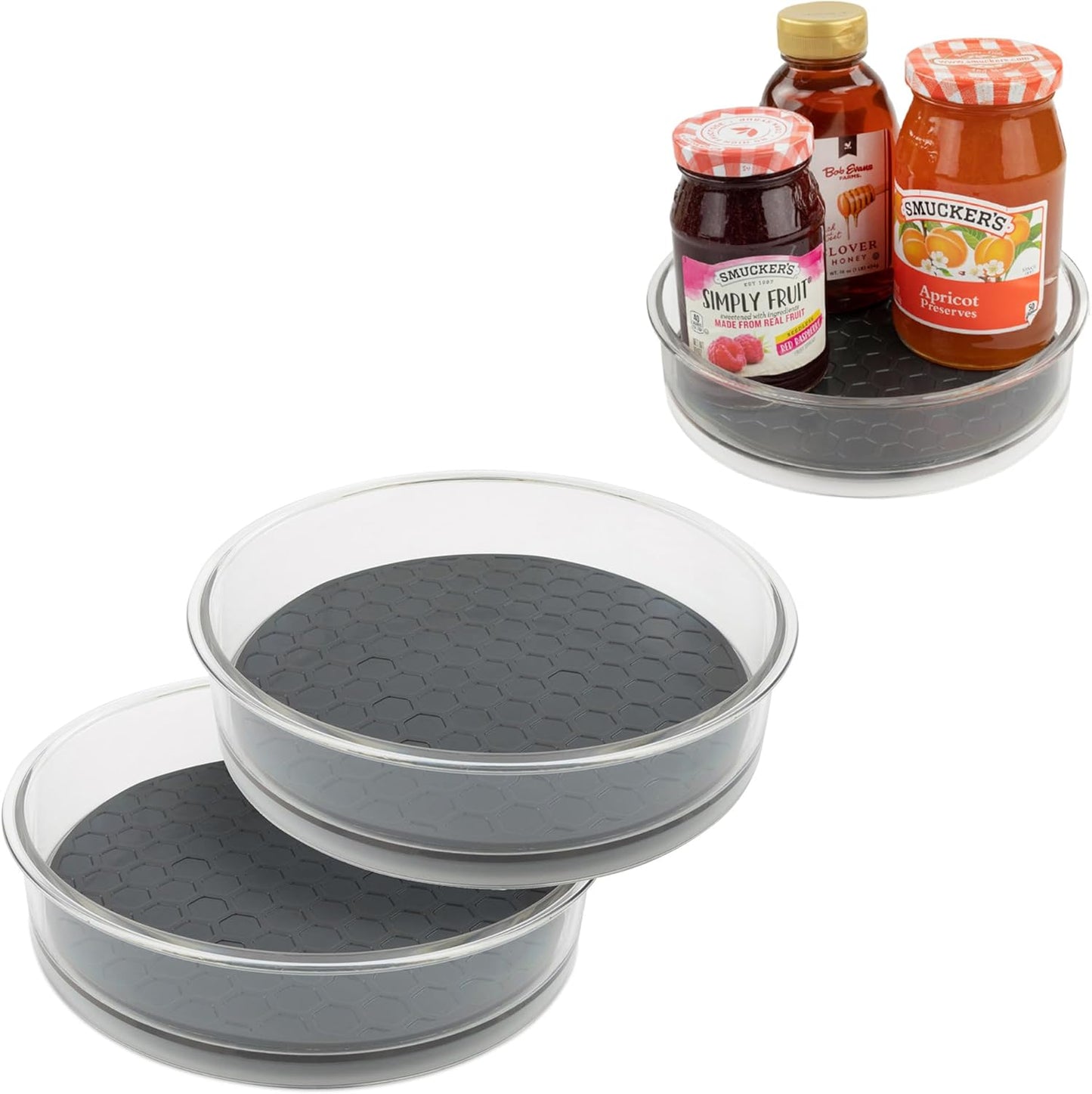Small Lazy Susan Organizer 7in for Cabinets Refrigerator Pantry Table Pack of 2