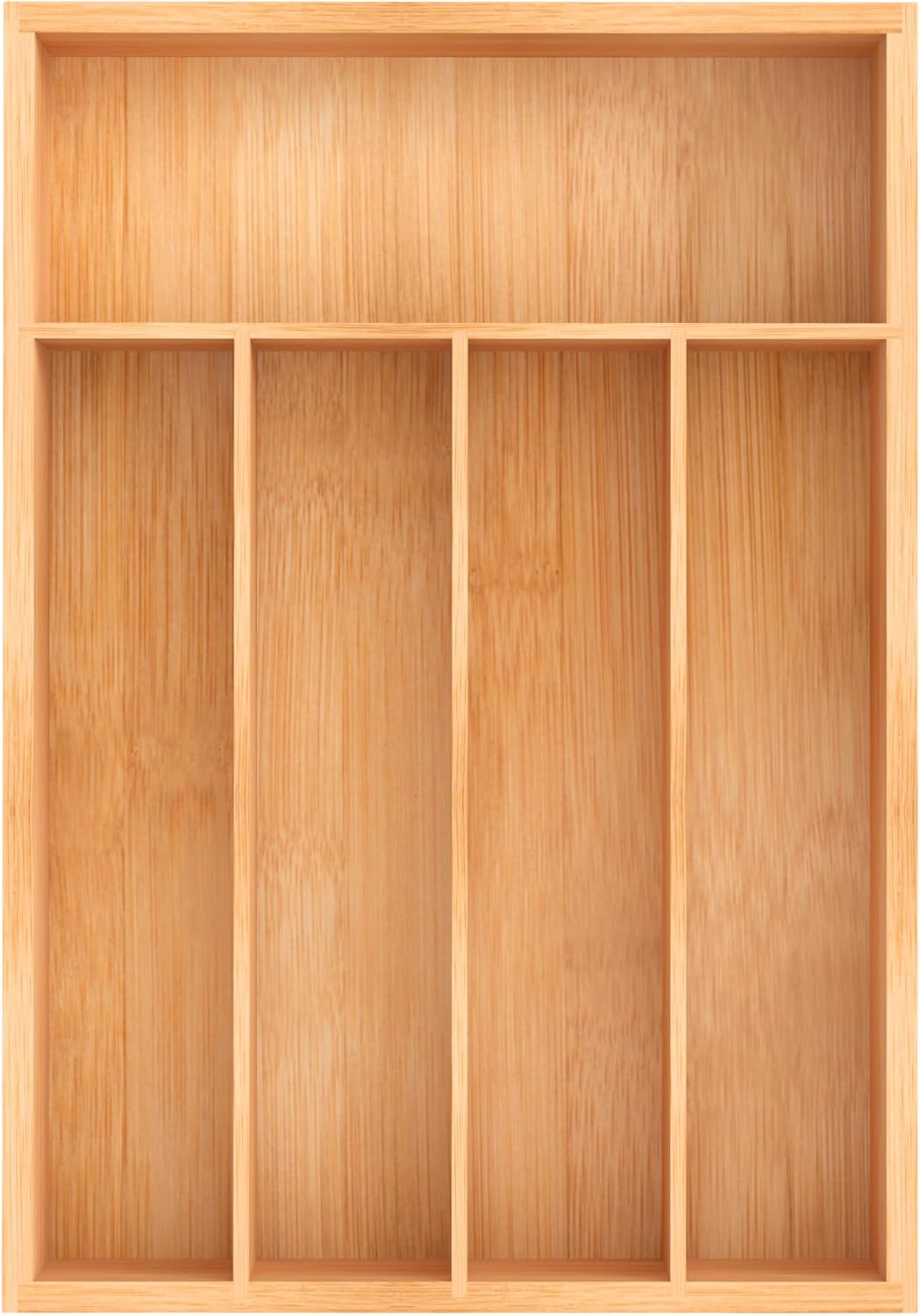 Bamboo Utensil Drawer Organizer, Kitchen Organizer for Flatware Cutlery