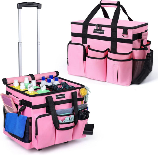 Extra Large Rolling Cleaning Caddy Bag with Wheels