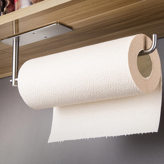 Paper Towel Holder Under Cabinet - Self Adhesive Towel Paper Holder Stick on Wall for Kitchen