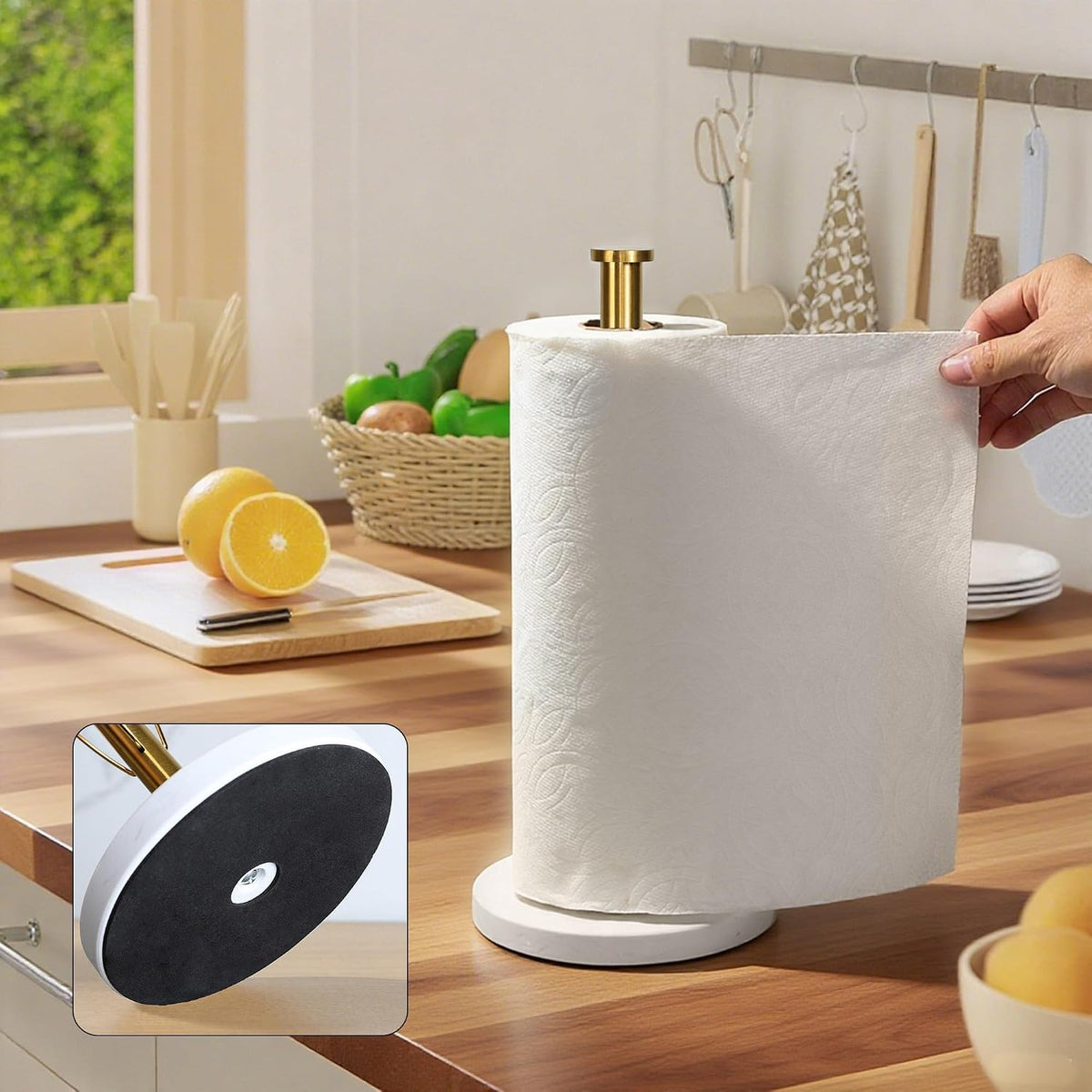 YIGII Marble Base Paper Towel Holder Countertop