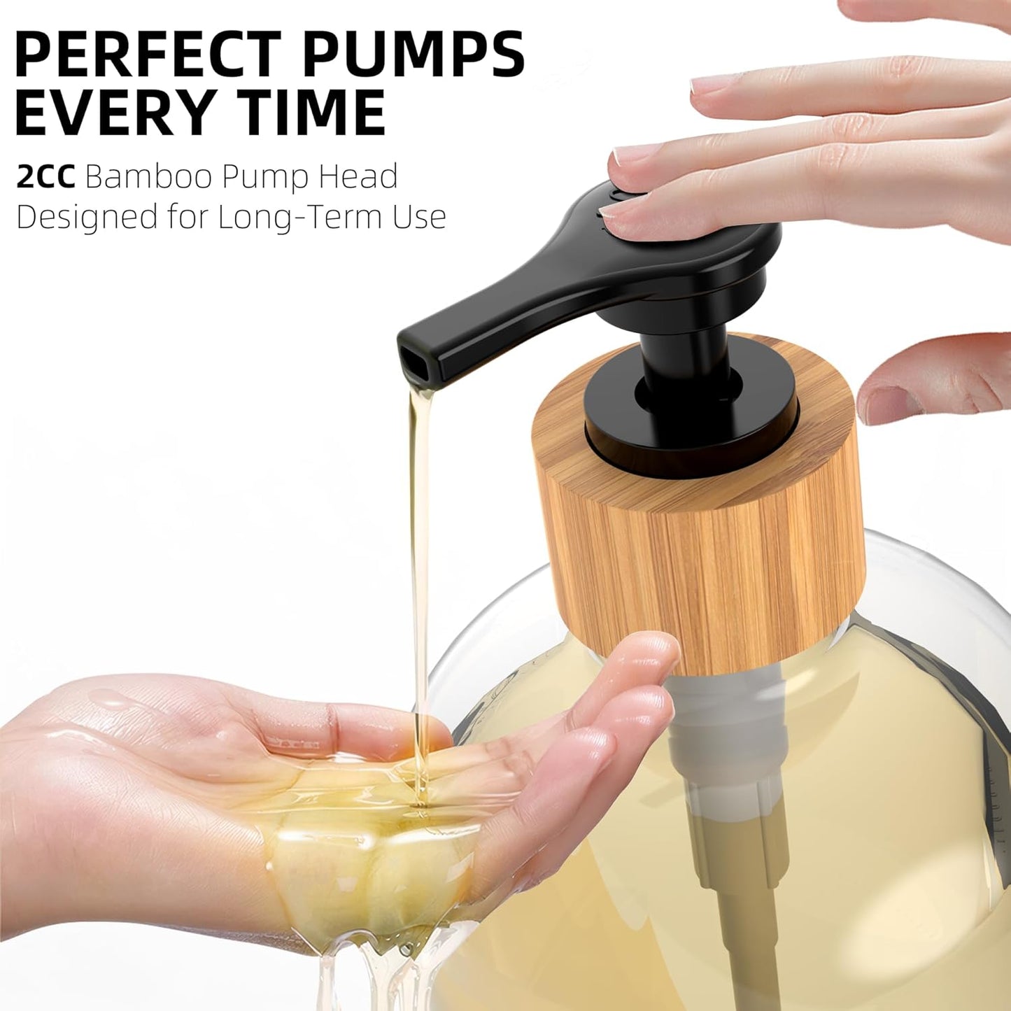 Kitchen Dish Soap Dispenser Set Stainless Steel Sponge Holder and 2 Pack 16.9oz Clear Glass