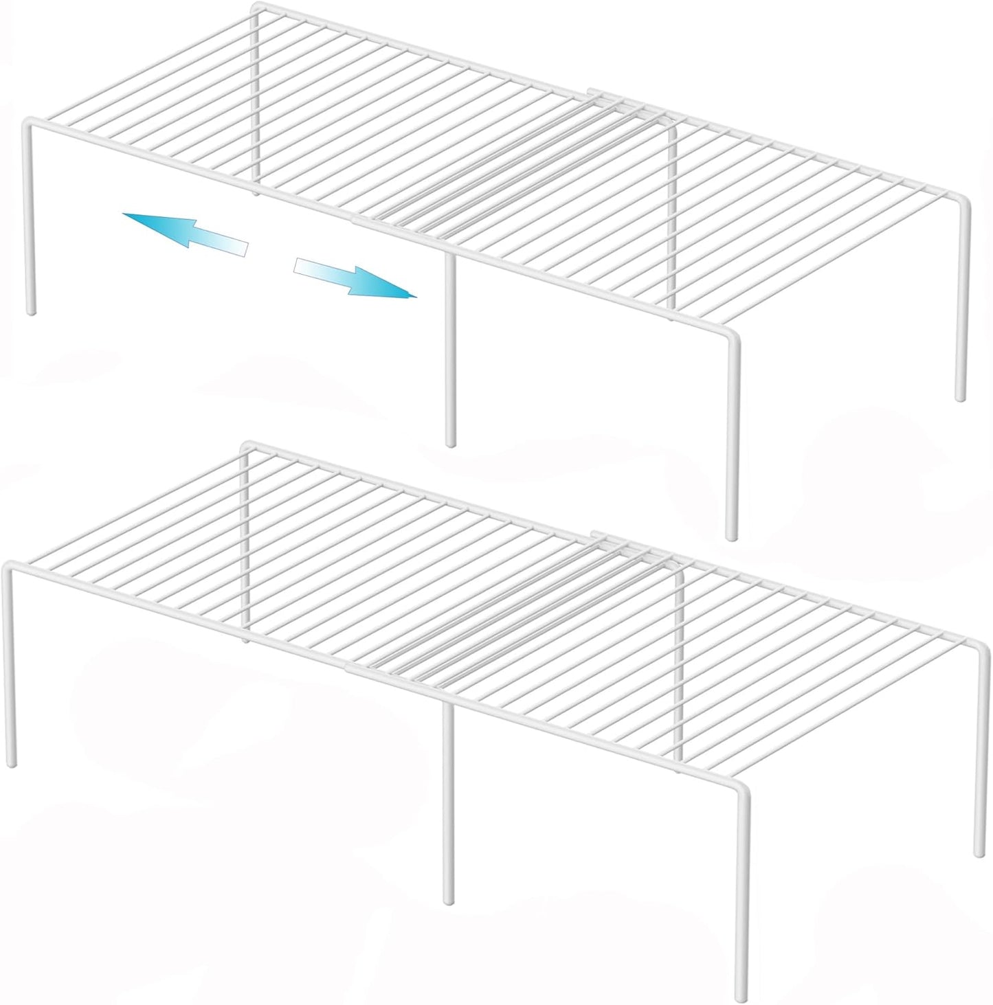Set of 2 Expandable Kitchen Cupboard Organiser