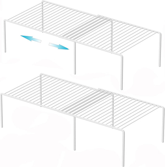Set of 2 Expandable Kitchen Cupboard Organiser