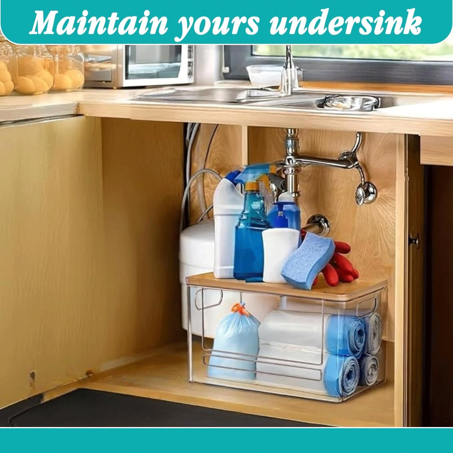 2 Pack Trash Bag Holder Dispenser for Kitchen, Laundry Room Trash Bag Holder