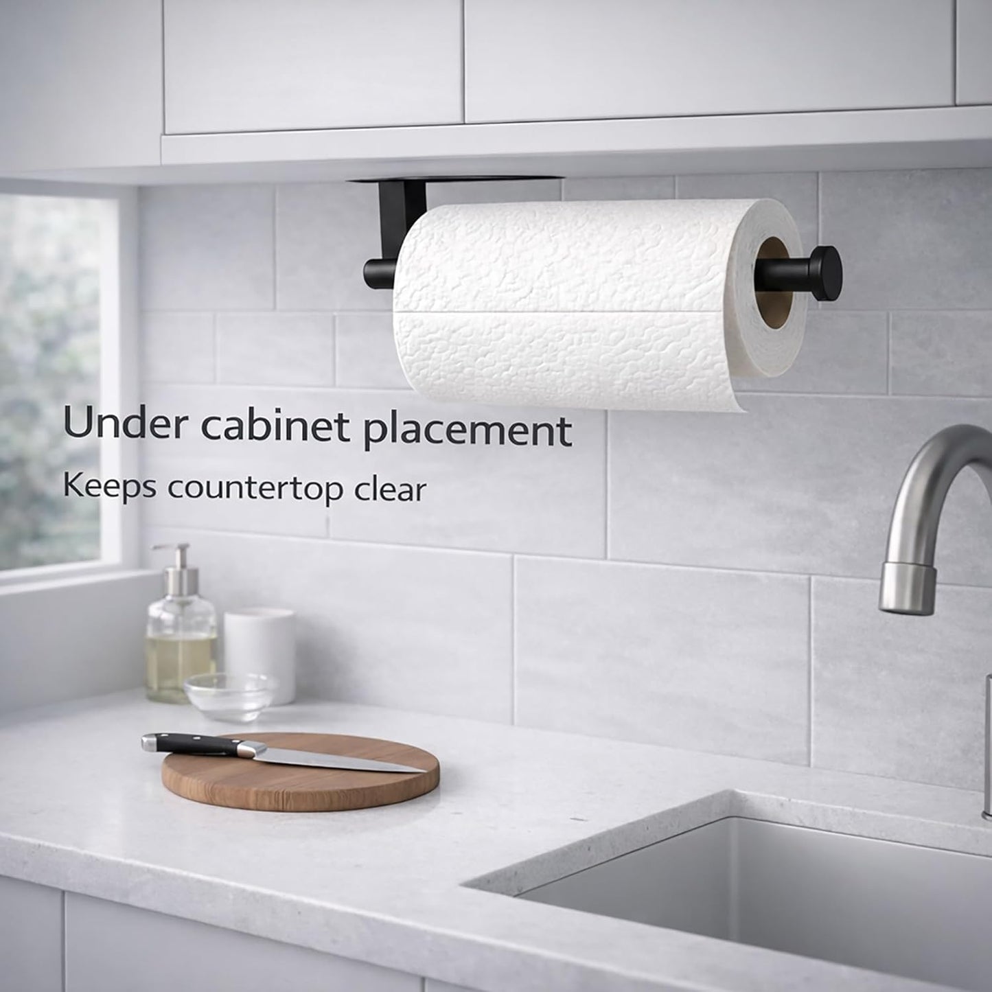 Paper Towel Holder, Self Adhesive or Screw Mounting