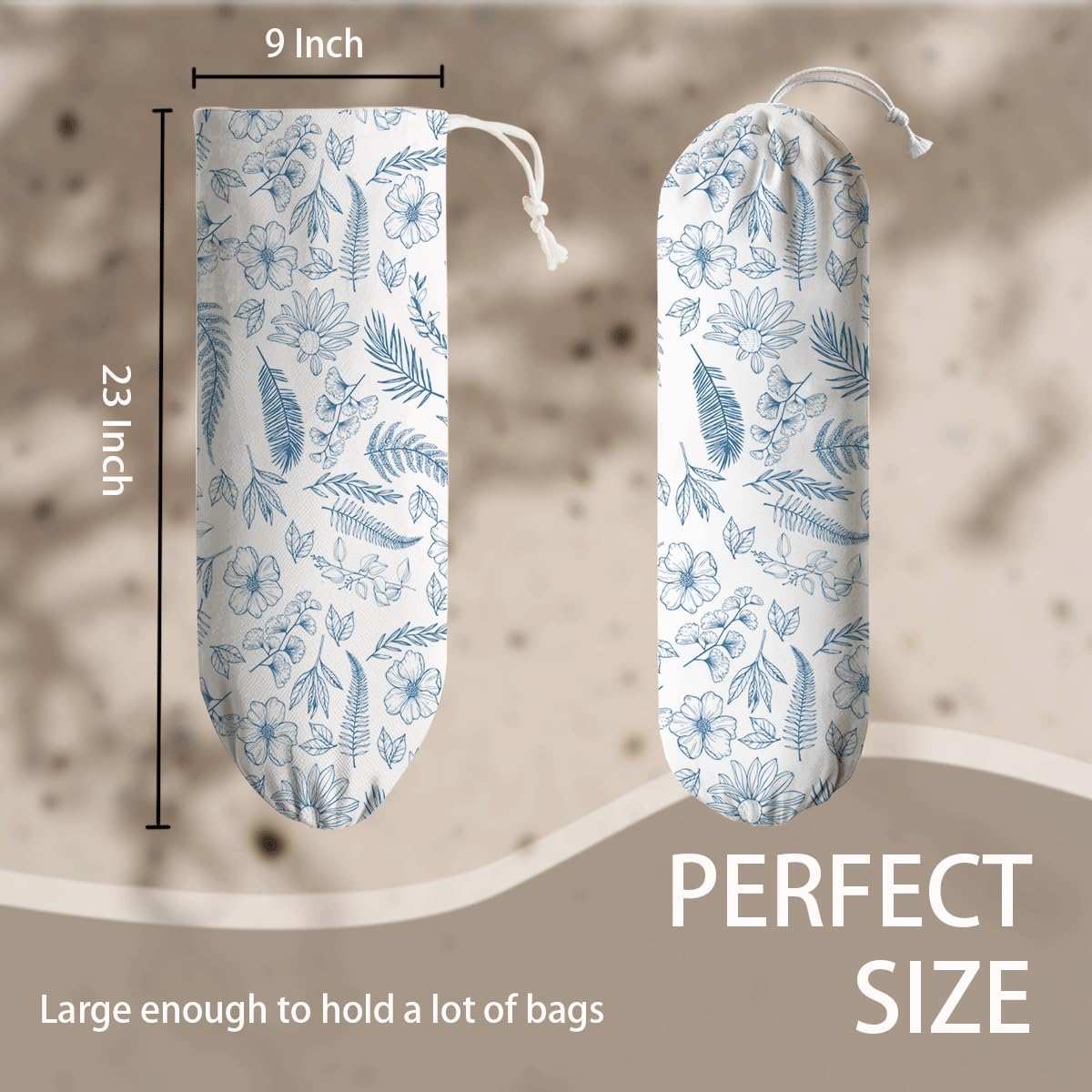 Aesthetic Bag Holder, Bag Dispenser for Plastic Bags
