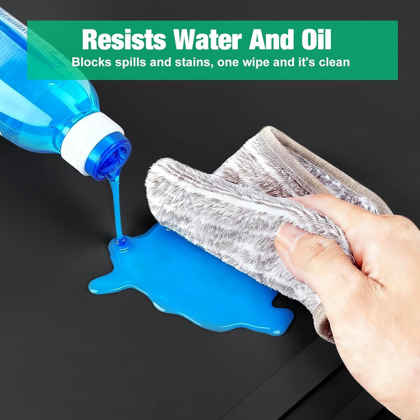 Under Sink Mat 34" X 22", Waterproof Silicone Cabinet Organizer Protector with Raised Edge