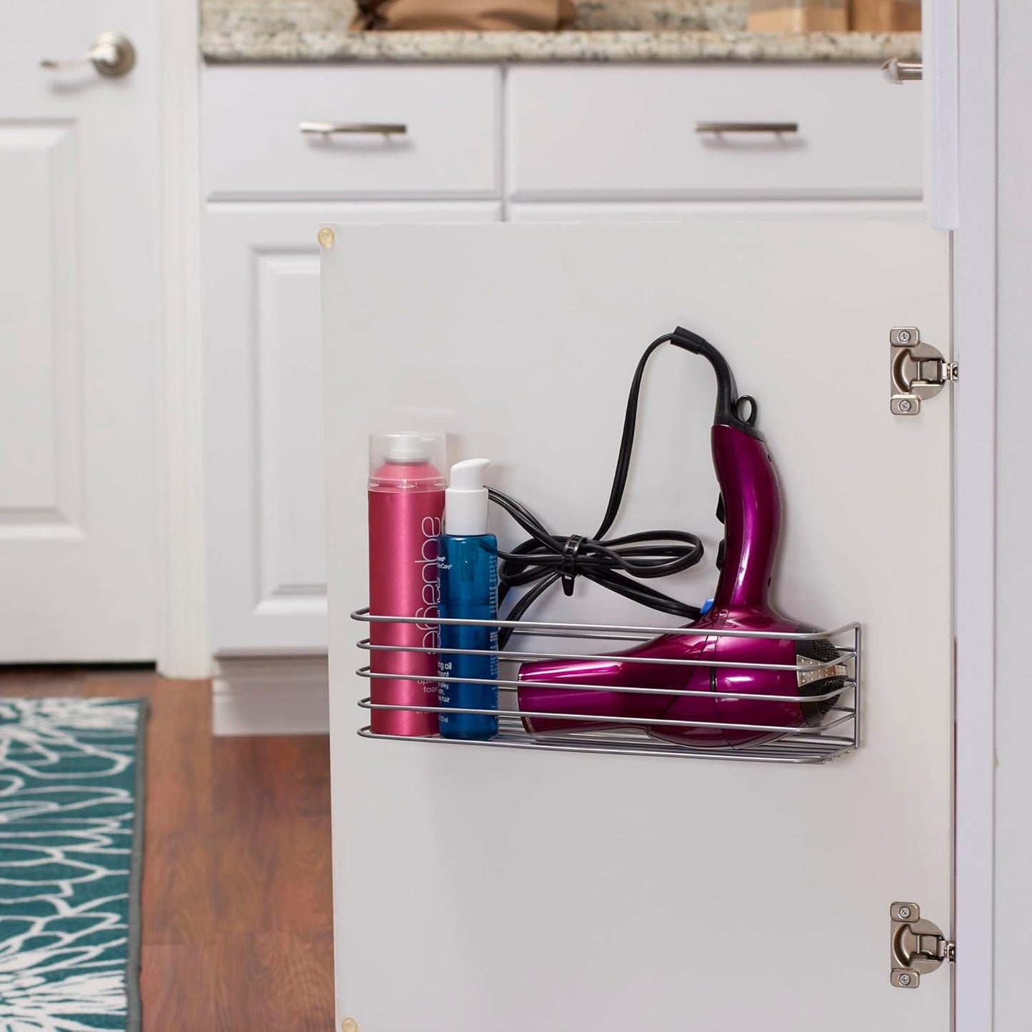 1226-1 Long Basket Door Mount Cabinet Organizer | Mounts to Solid Cabinet Doors or Walls