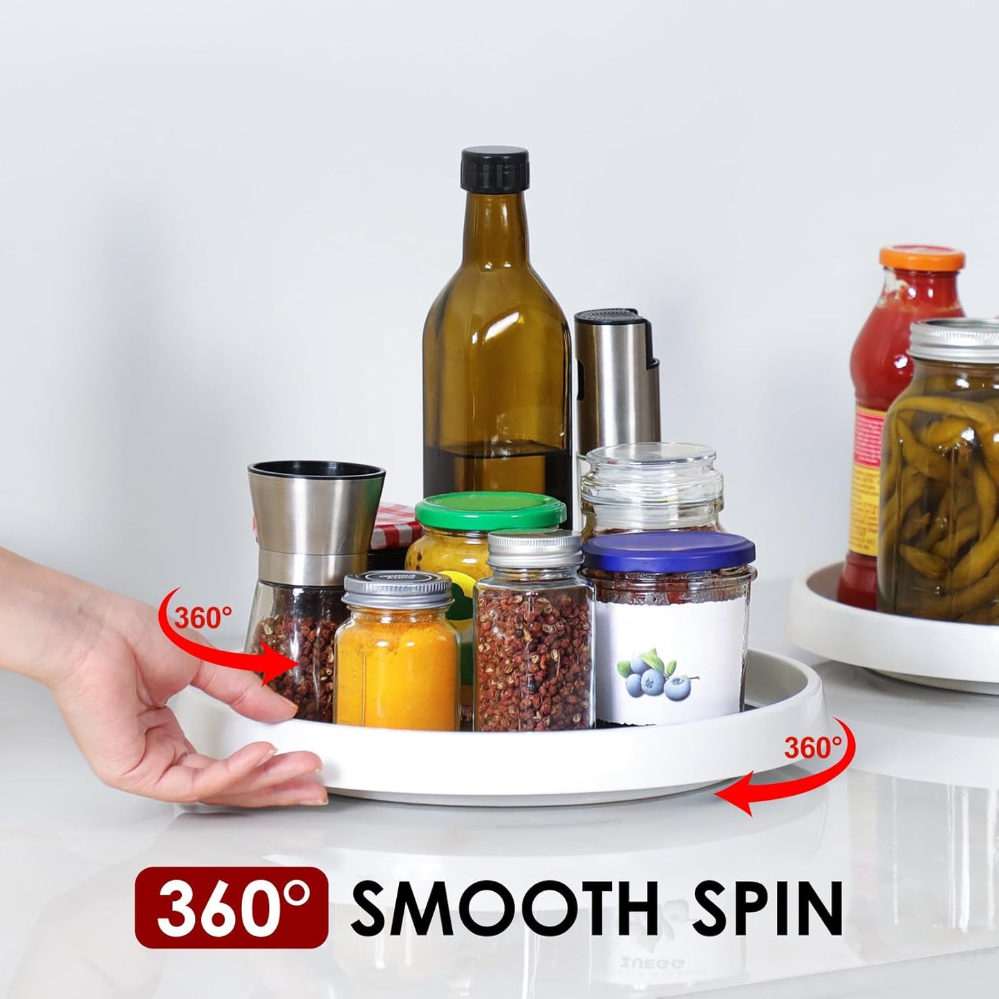 2 Pack, 12-Inch Non-Skid Lazy Susan Organizers