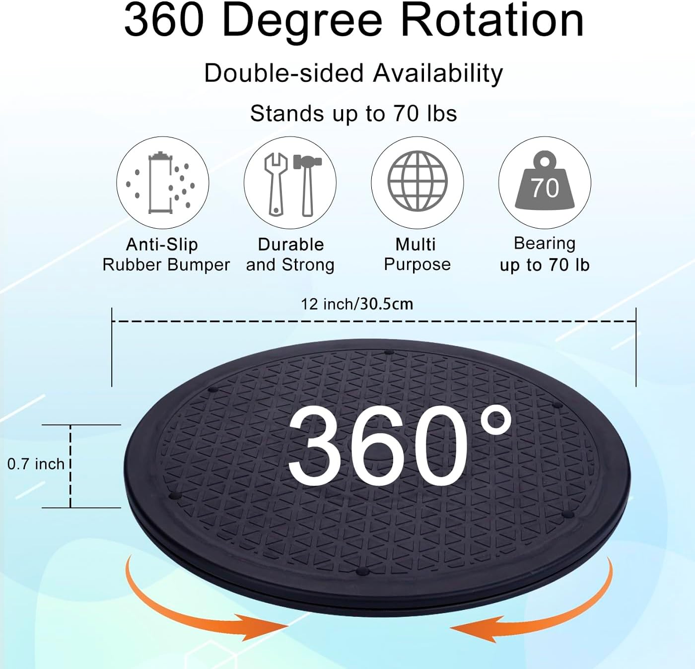2 Pcs (12 Inch) Lazy Susan Turntable Organizer
