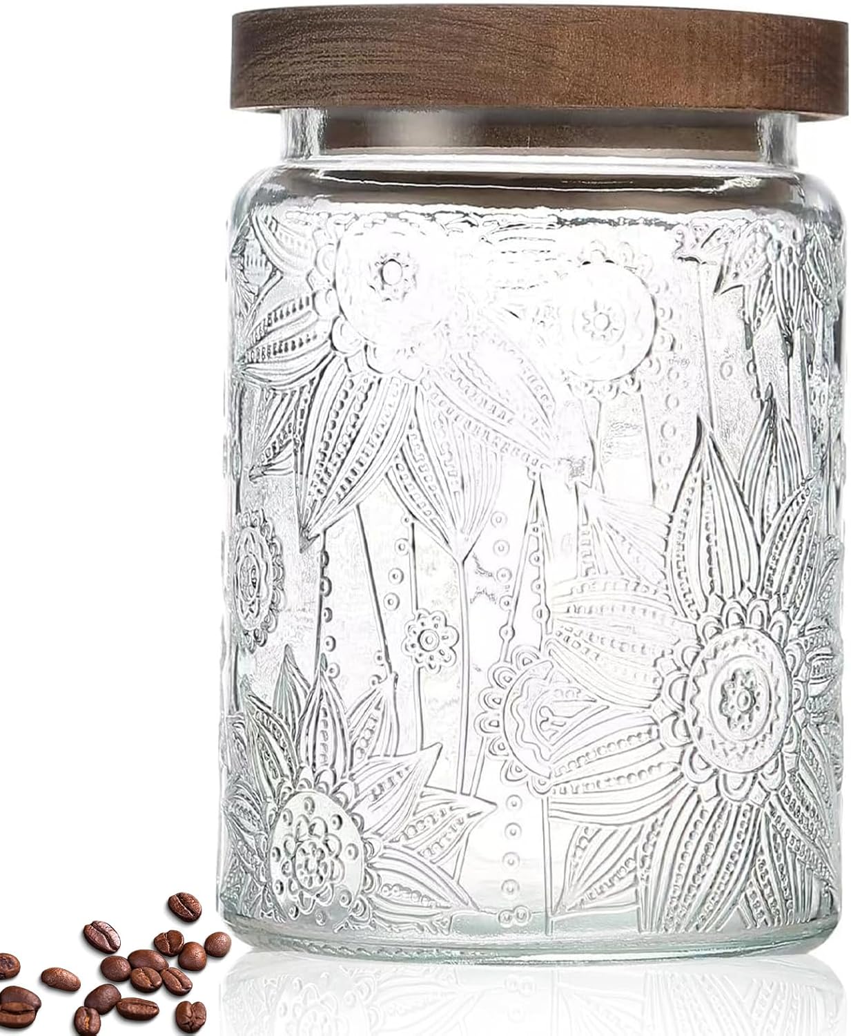 24 OZ Airtight Glass Storage Jar with Bamboo Lid