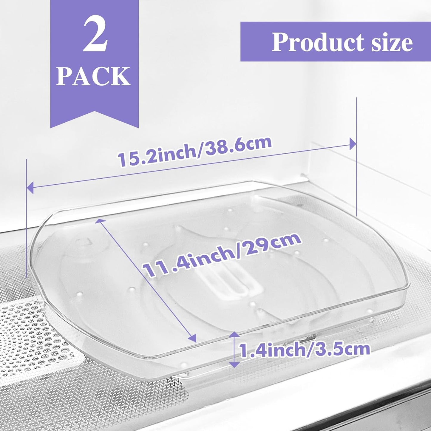 360° Rotating Lazy Susan Turntable - Multifunctional Rectangular Organizer for Refrigerator