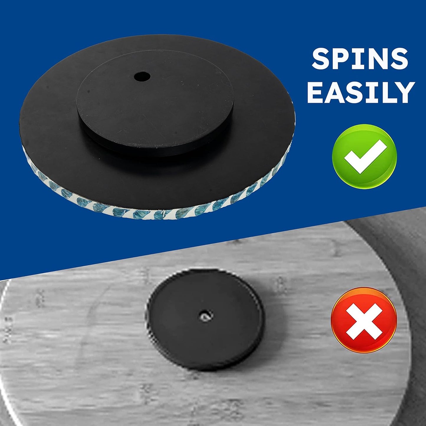 Lazy Susan for Countertop - Lazy Susan for Table, Mother of Pearl Turntable Organizer