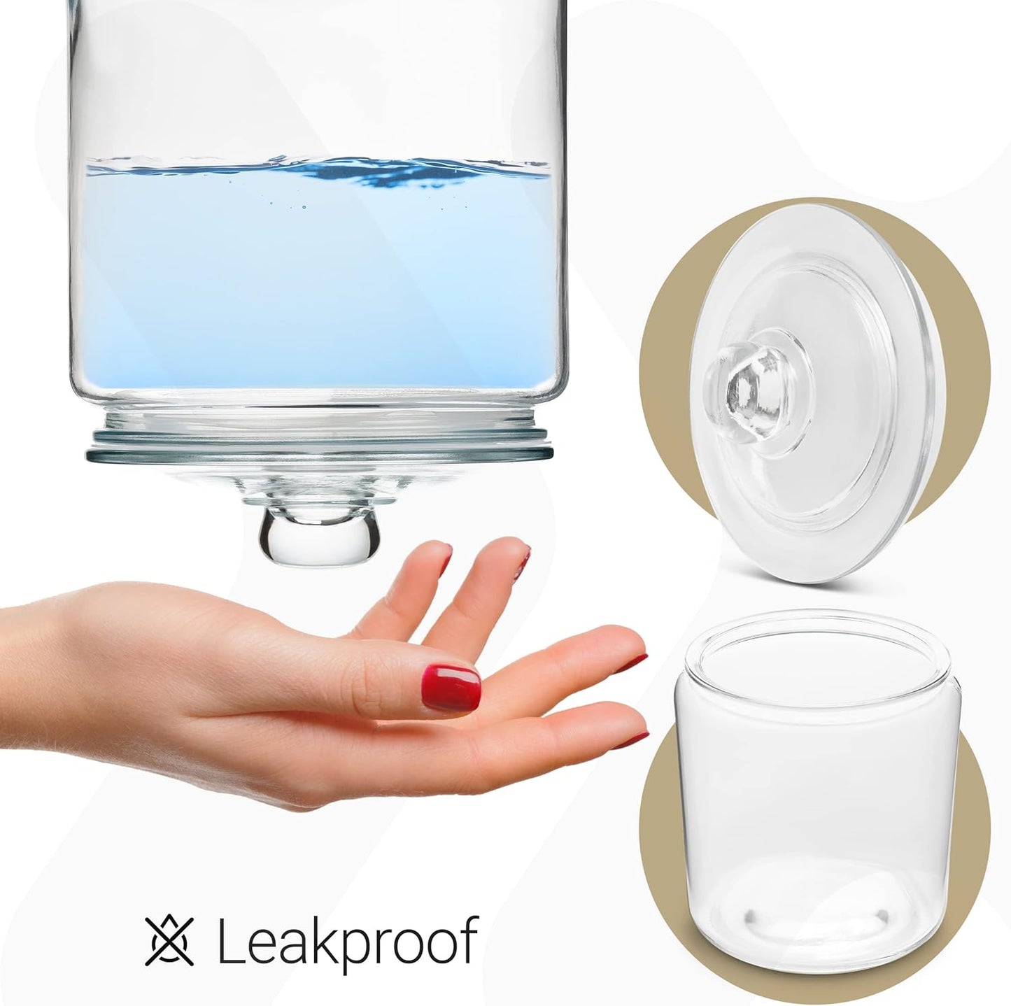Le’raze 3pc Canister Sets for Kitchen Counter + Labels & Marker