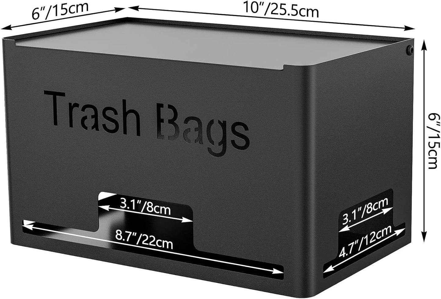 Large Trash Bag Holder Dispenser, Metal Garbage Bag Dispenser Roll Holder