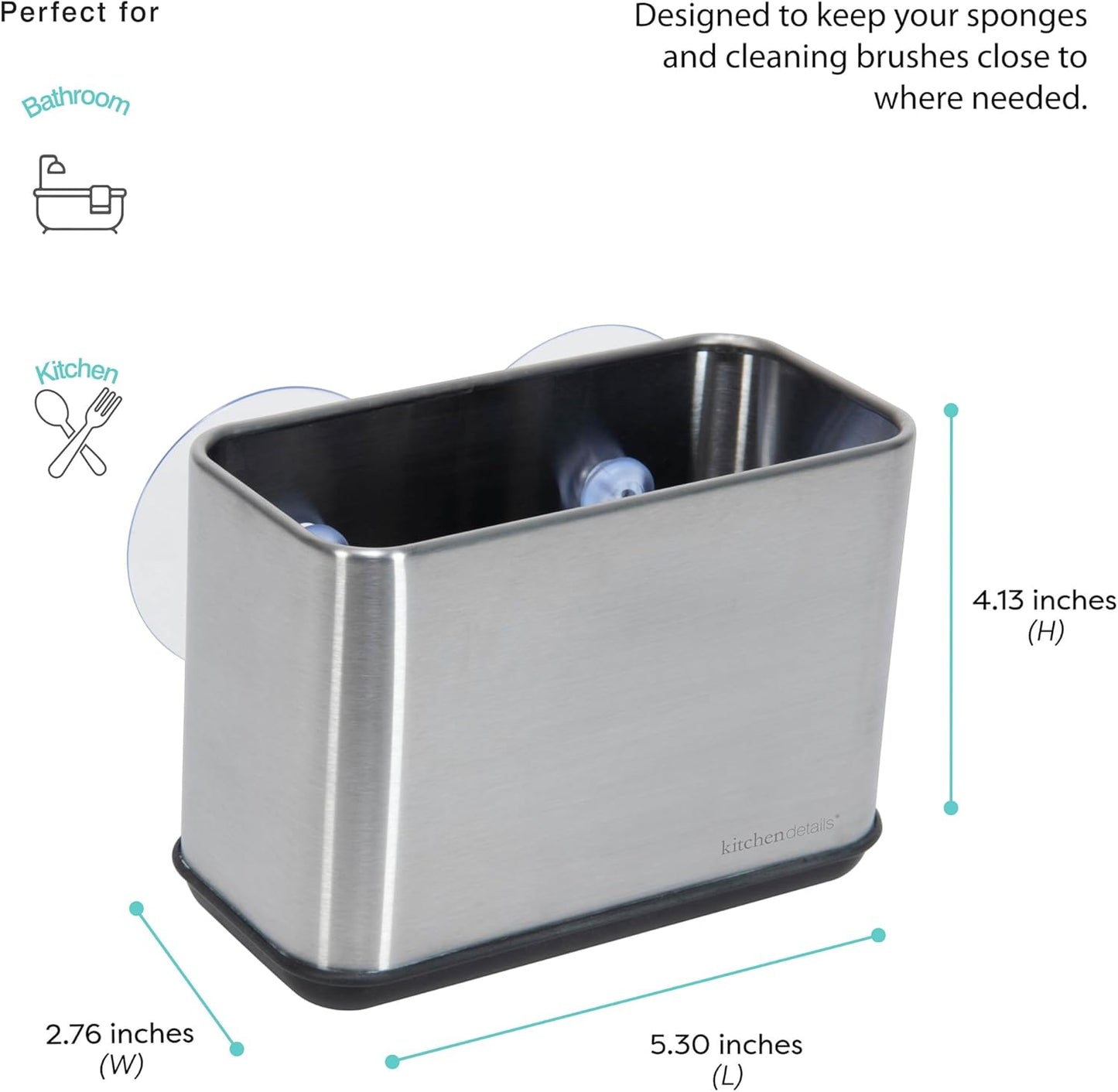 Cup Sponge Holder/Basket, Space-Saving, Perfect for Kitchen or Bathroom, Sleek