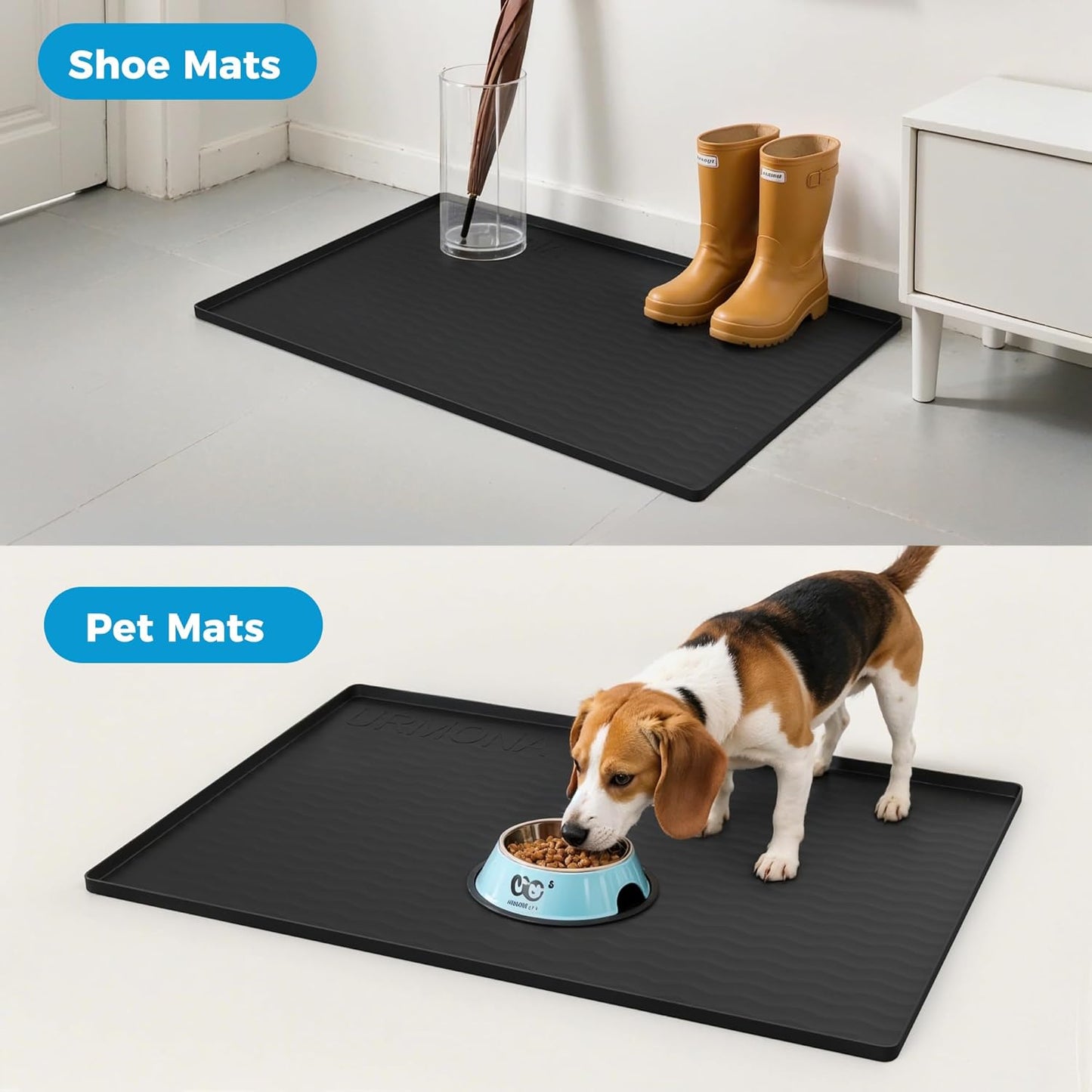 19'' x 19'' Waterproof Silicone Under Sink Mat Cabinet and Counter Protector