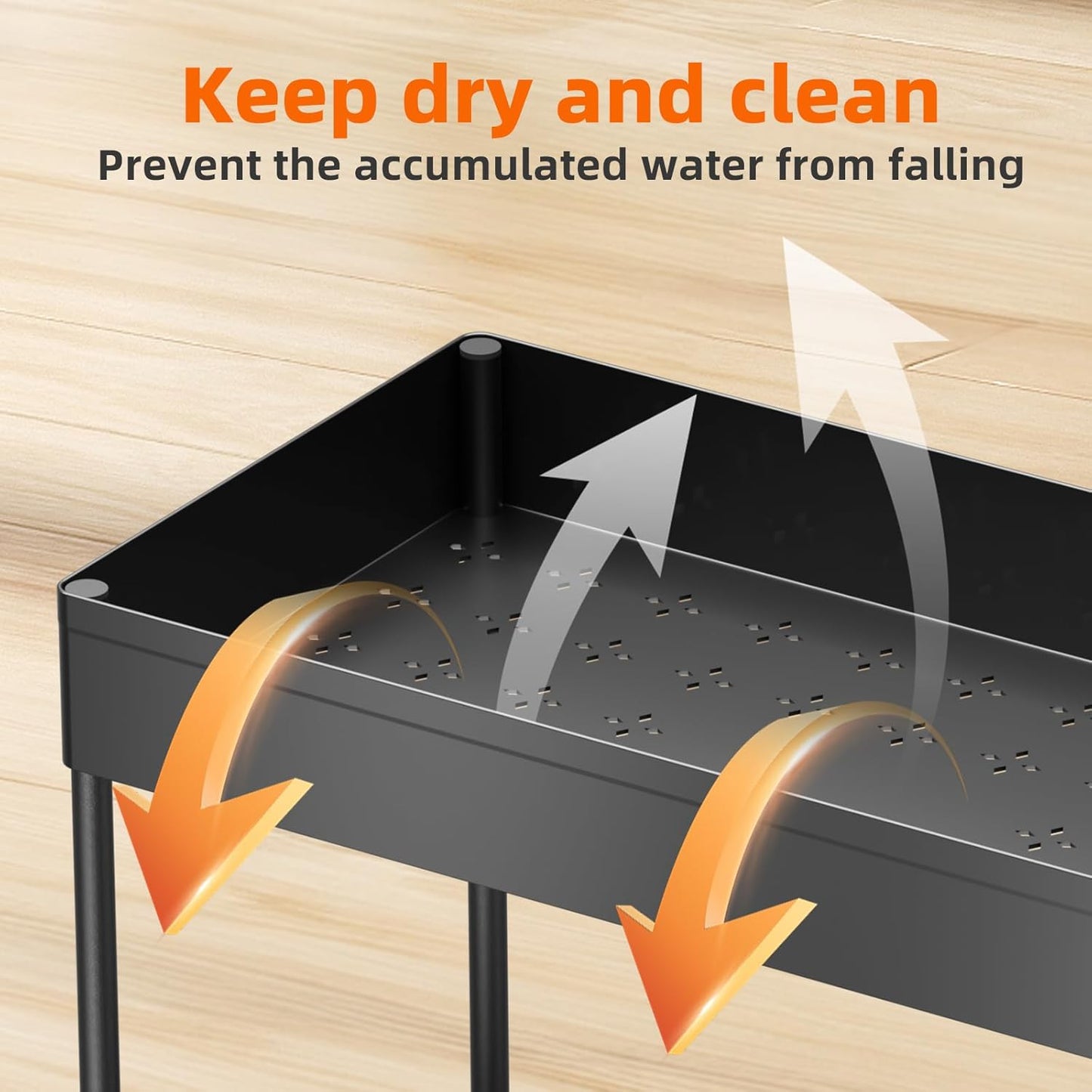 Under Sink Organizer 2 Pack, Sink Pull-Out Sliding Storage Cabinet
