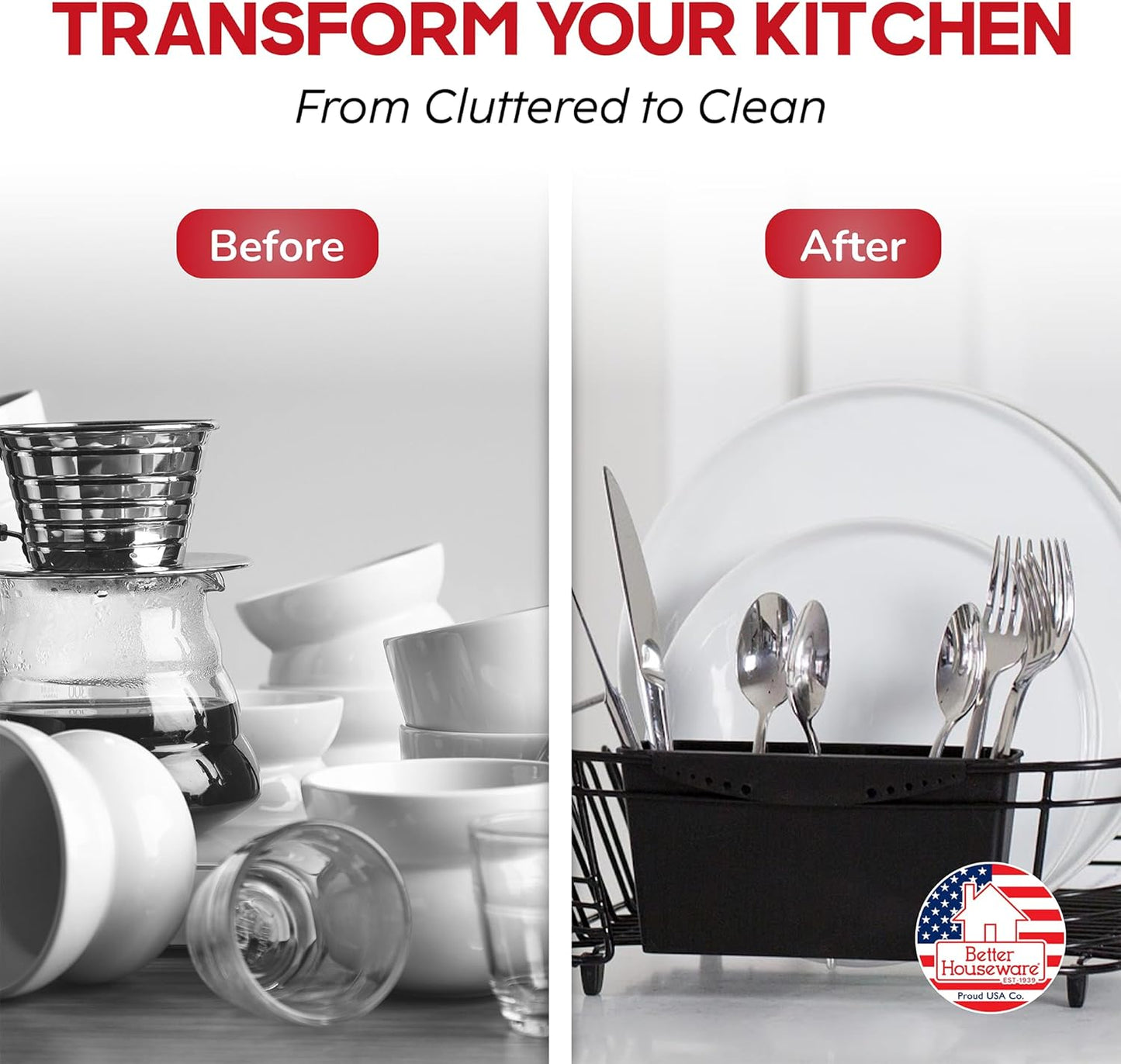 In Sink Dish Drying Rack, Dish Drying Rack in Sink with Non-Slip Handles