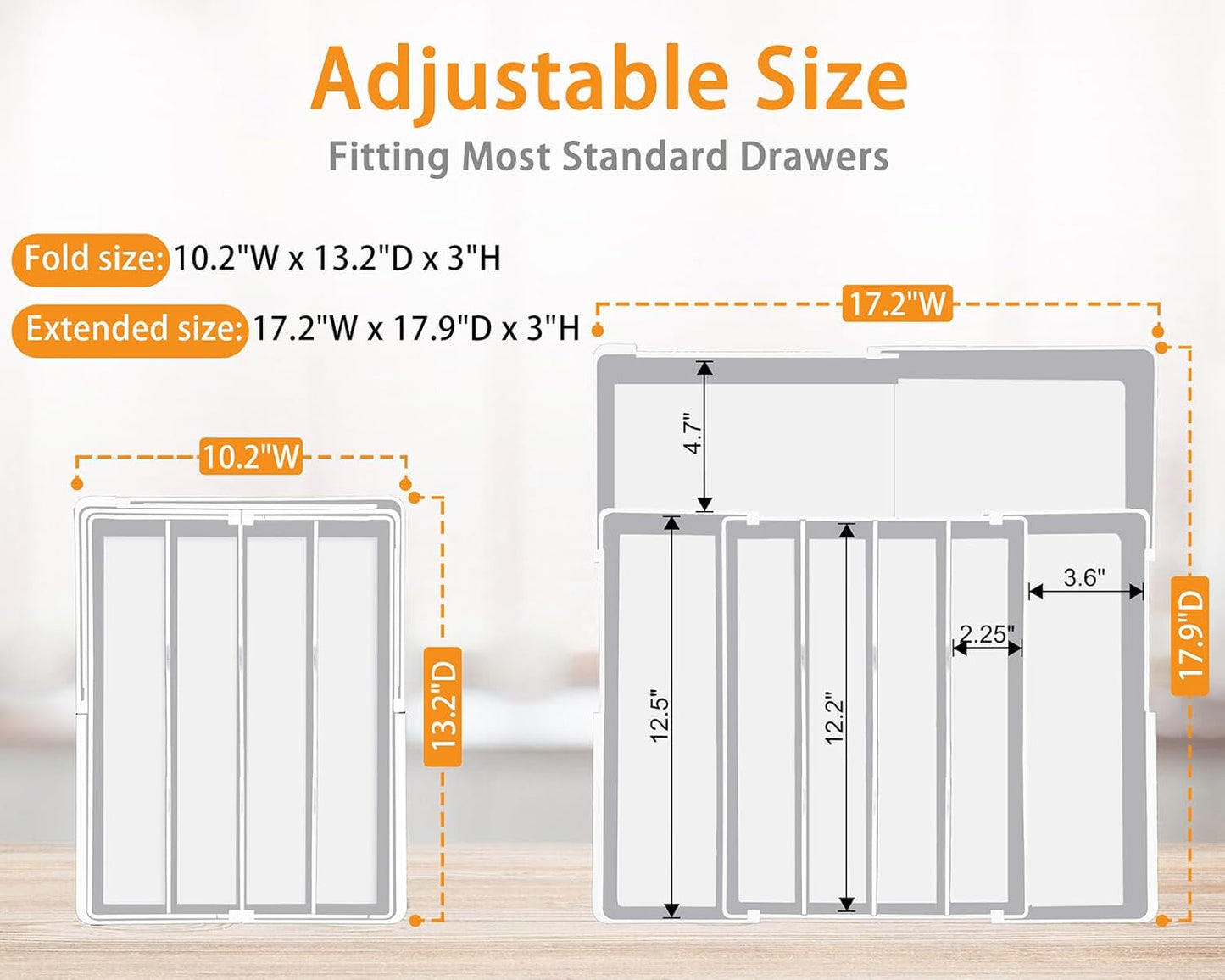 Silverware Drawer Organizer - Expandable Drawer Organizer for Kitchen