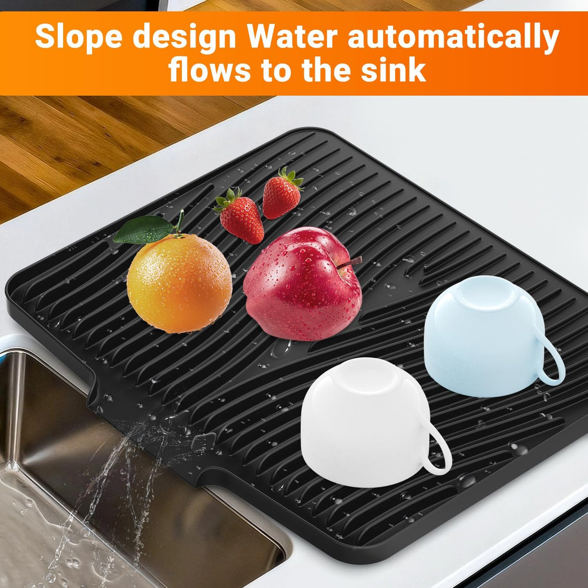 Silicone Dish Drying Mat for Kitchen counter