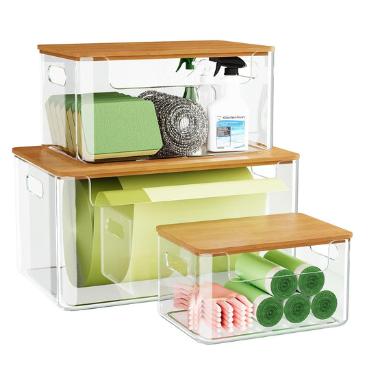 3 Pack Trash Bag Holder Dispenser with Lid