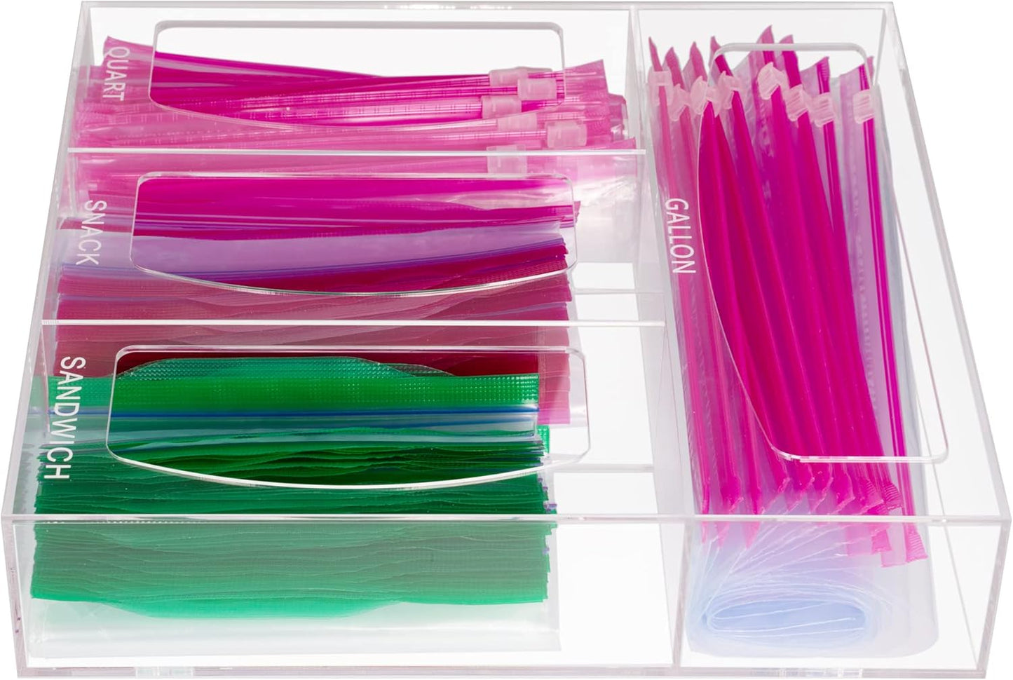 Acrylic Bag Storage Organizer for Kitchen Drawer