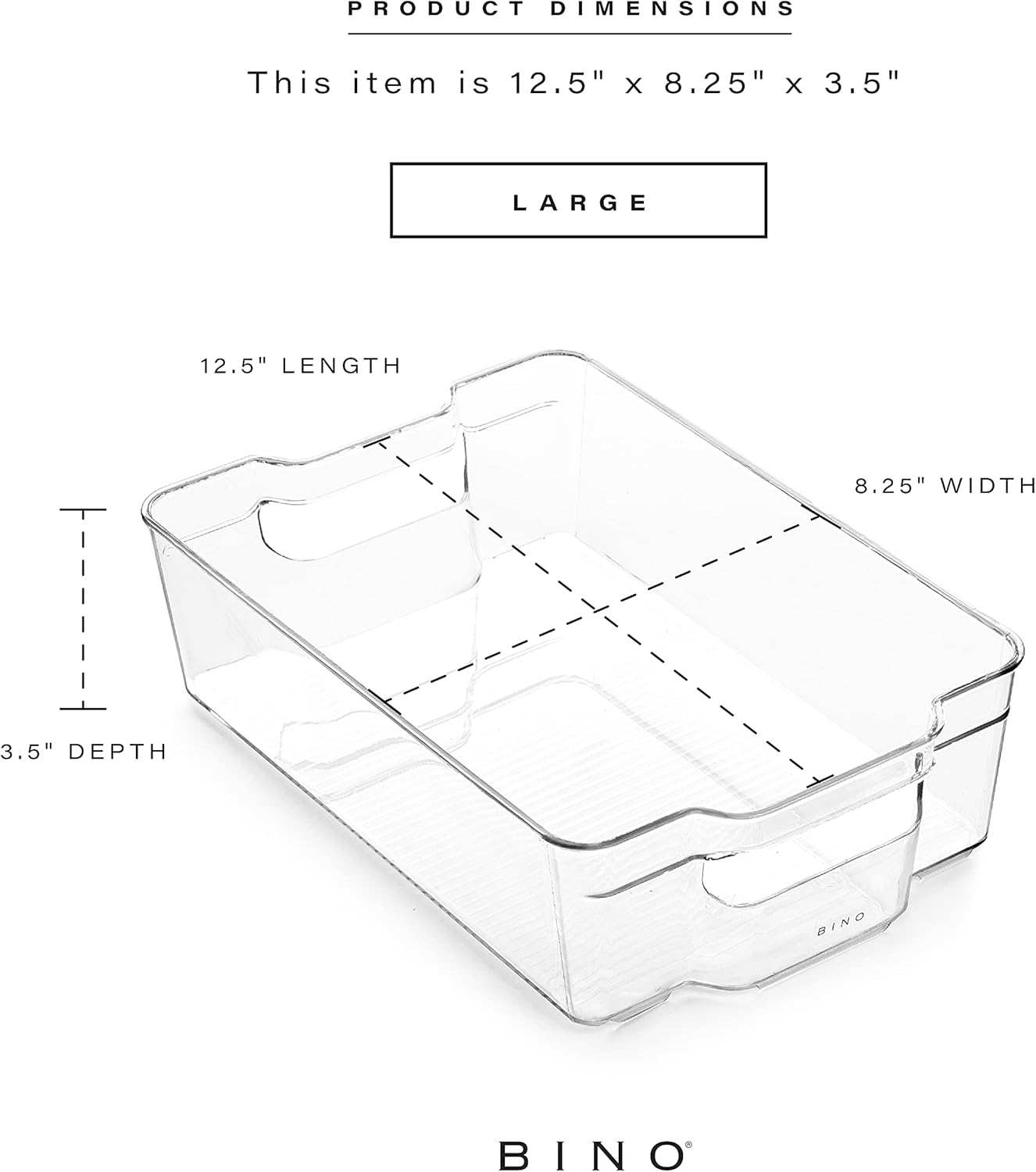 Stackable Storage Bins, Large - 2 Pack | THE STACKER COLLECTION | Clear Plastic Storage Bins | Built-In Handles | BPA-Free | Containers for Organizing Kitchen Pantry | Multi-Use Organizer Bins