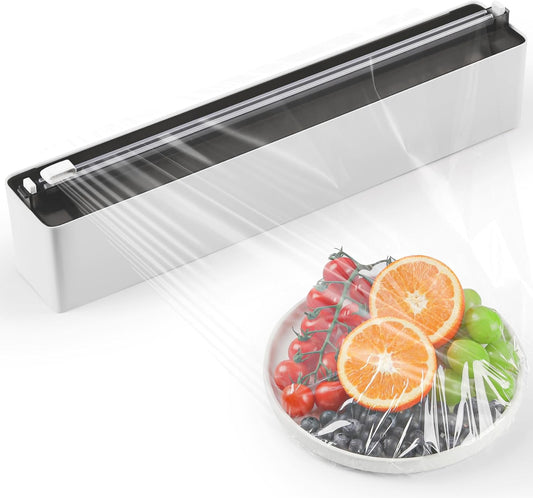 Magnetic Plastic Wrap Dispenser with Cutter