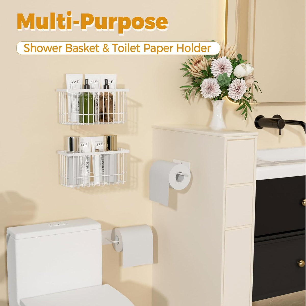 4 Pack Adhesive Cabinet Door Organizer