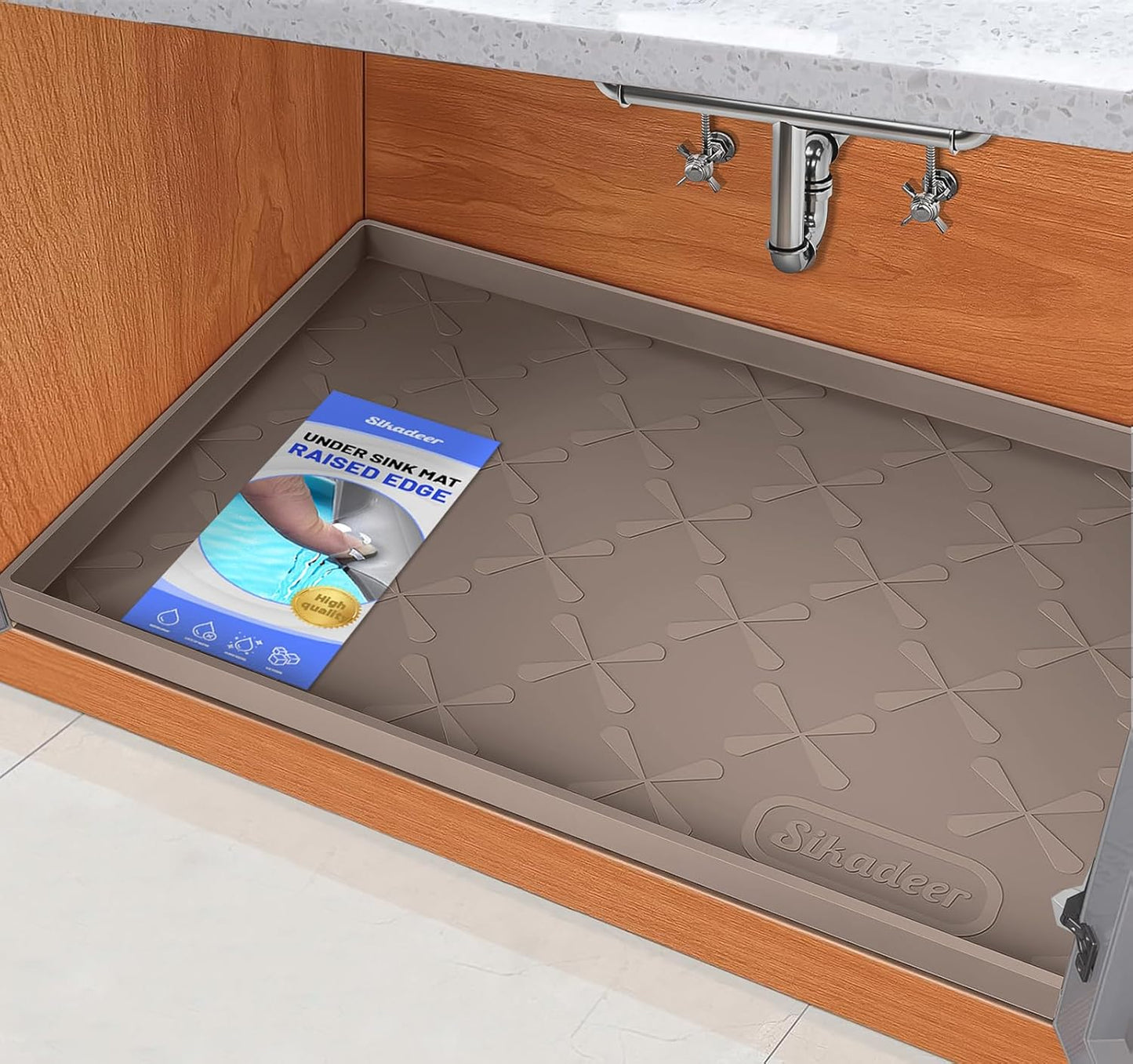 Silicone Under Sink Mats for Kitchen Waterproof 34" x 22"