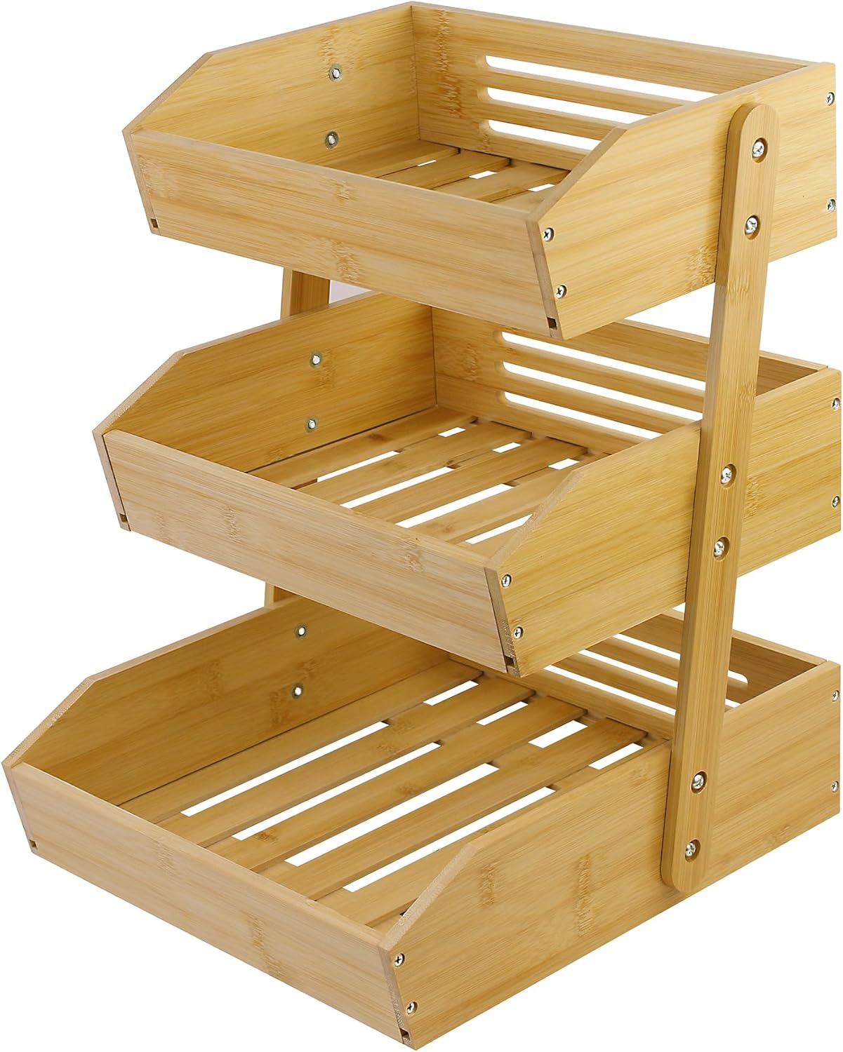 Fruit Basket for Kitchen Counter, 3 Tier Fruit Stand, Fruit Vegetable Storage Basket