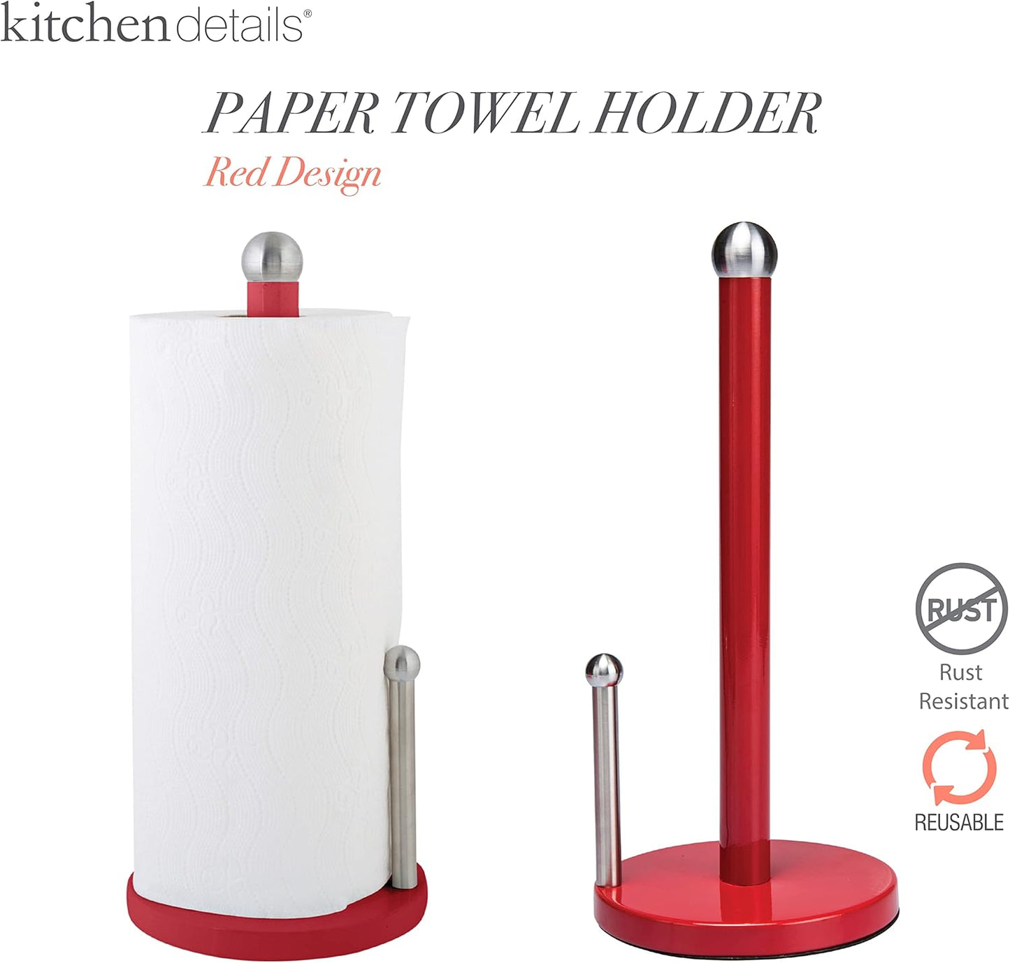 Paper Towel Holder in Red
