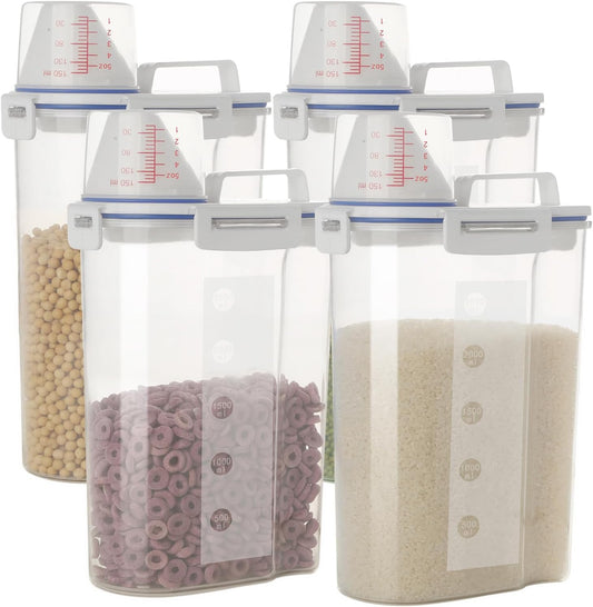 5.5 Lbs Rice Airtight Dry Food Storage Container Set of 4