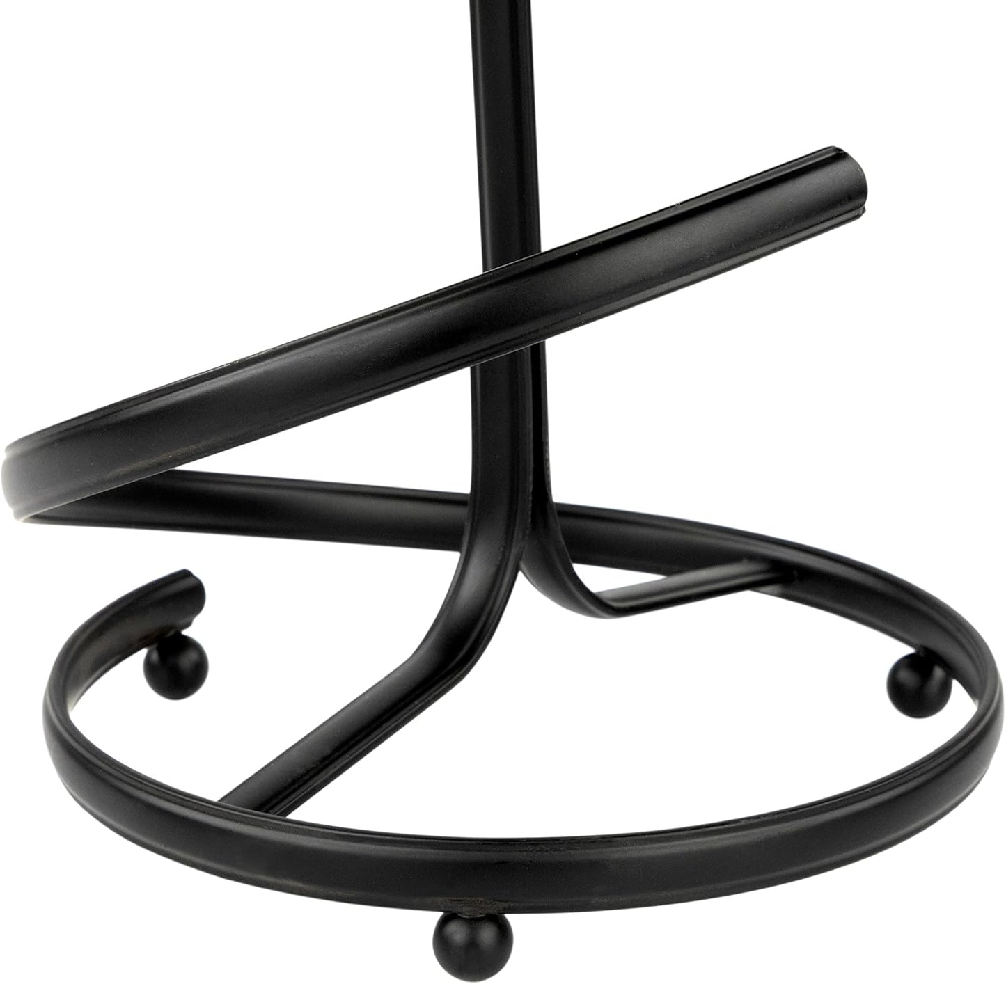Ashley Black Paper Towel Holder with Easy Tear Arm for Kitchen Countertop Organization