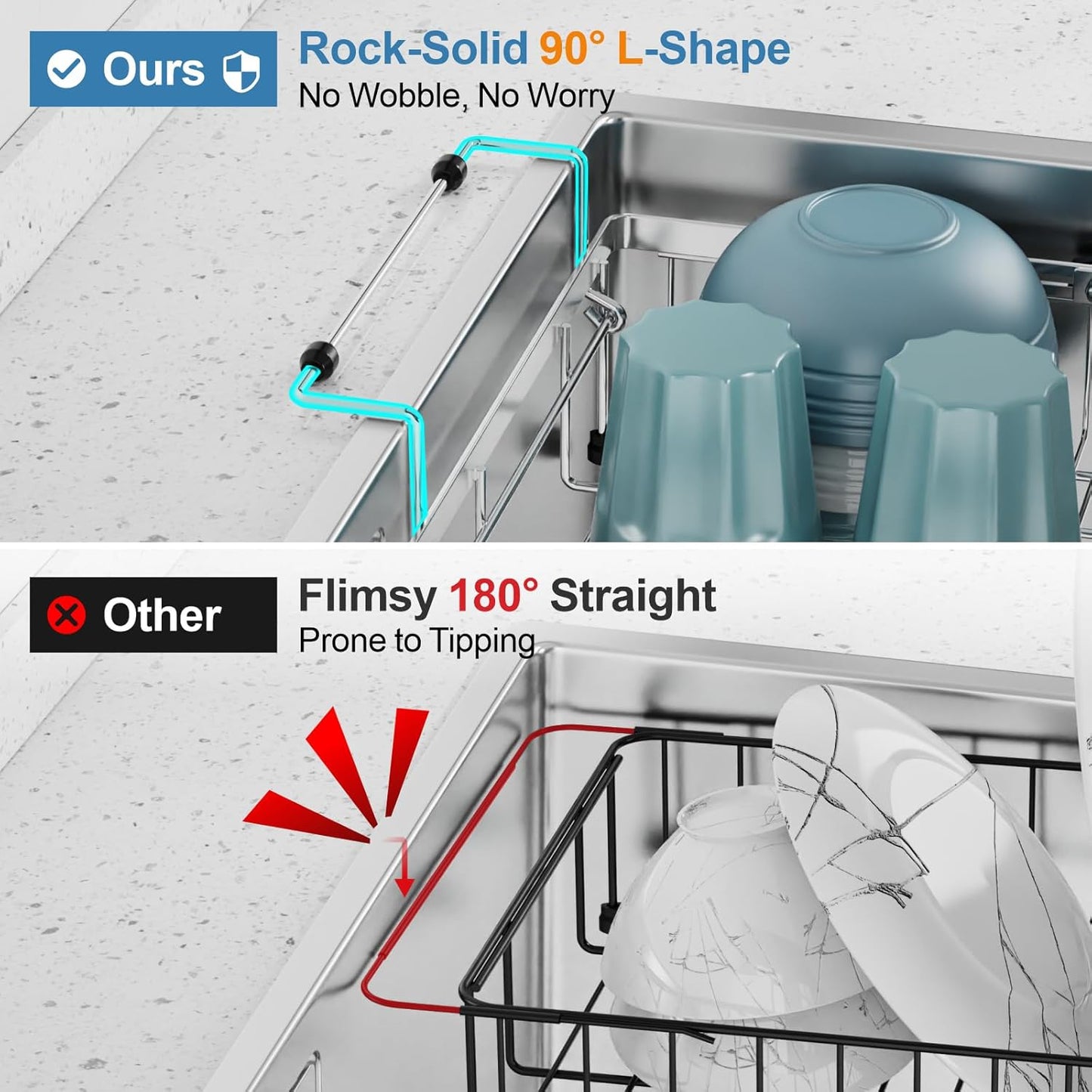 Expandable Over The Sink Dish Drying Rack
