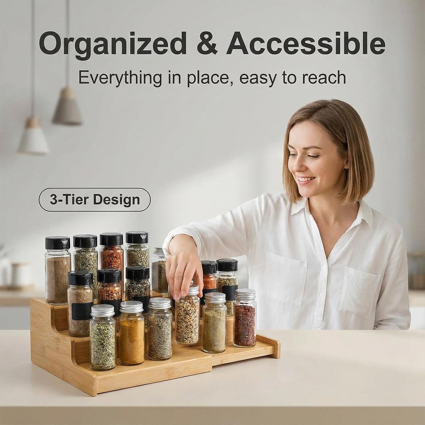 Spice Rack Organizer For Cabinet, Spice Organization For Cabinet